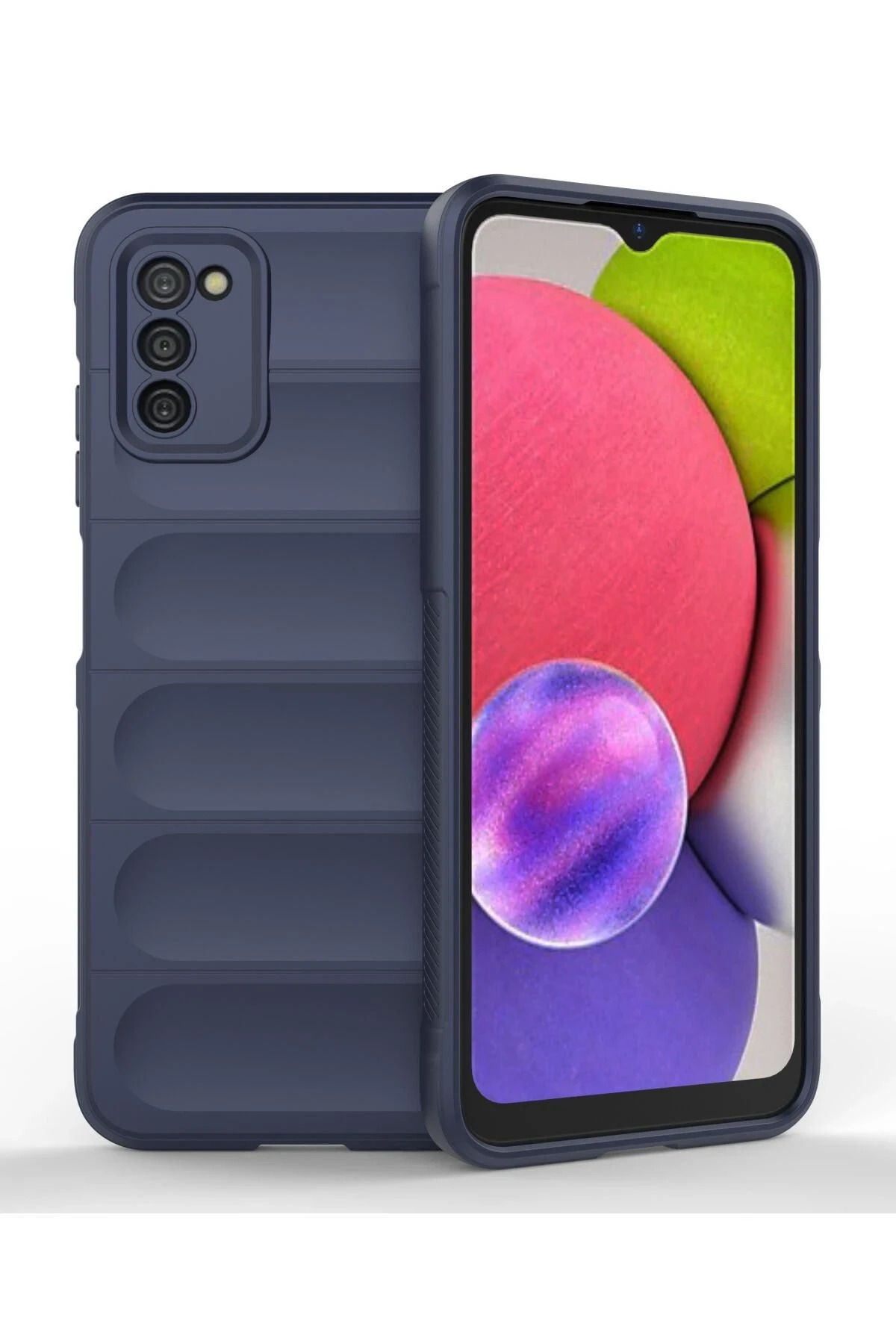 NewFace Galaxy A03S Uyumlu  Kılıf Optimum Silikon - Lacivert JOJUA