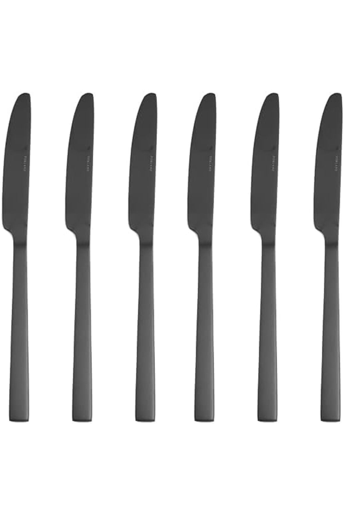 STOREMAX sellbuystore Quantum Mat Siyah Yemek Bıçağı 24cm 6 adet 1053513