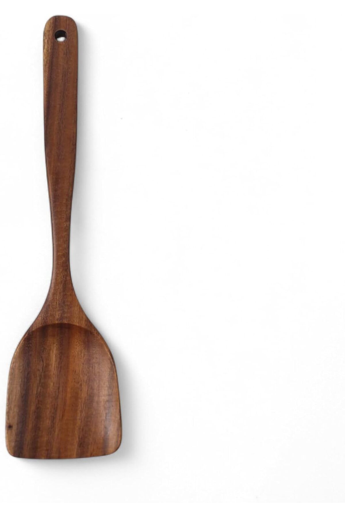 STOREMAX nffashopm Doğal Akasya Ağacından El Oyması Servis Geniş Ağızlı Spatulası 34cm | Antibakteri