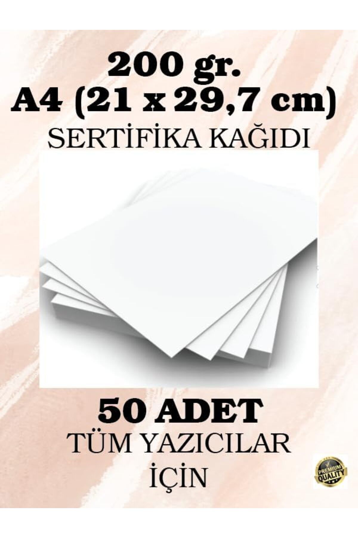 yenibagshop gr. A4 (21 x 29,7 cm) Sertifika Kağıdı, 50 Adet
