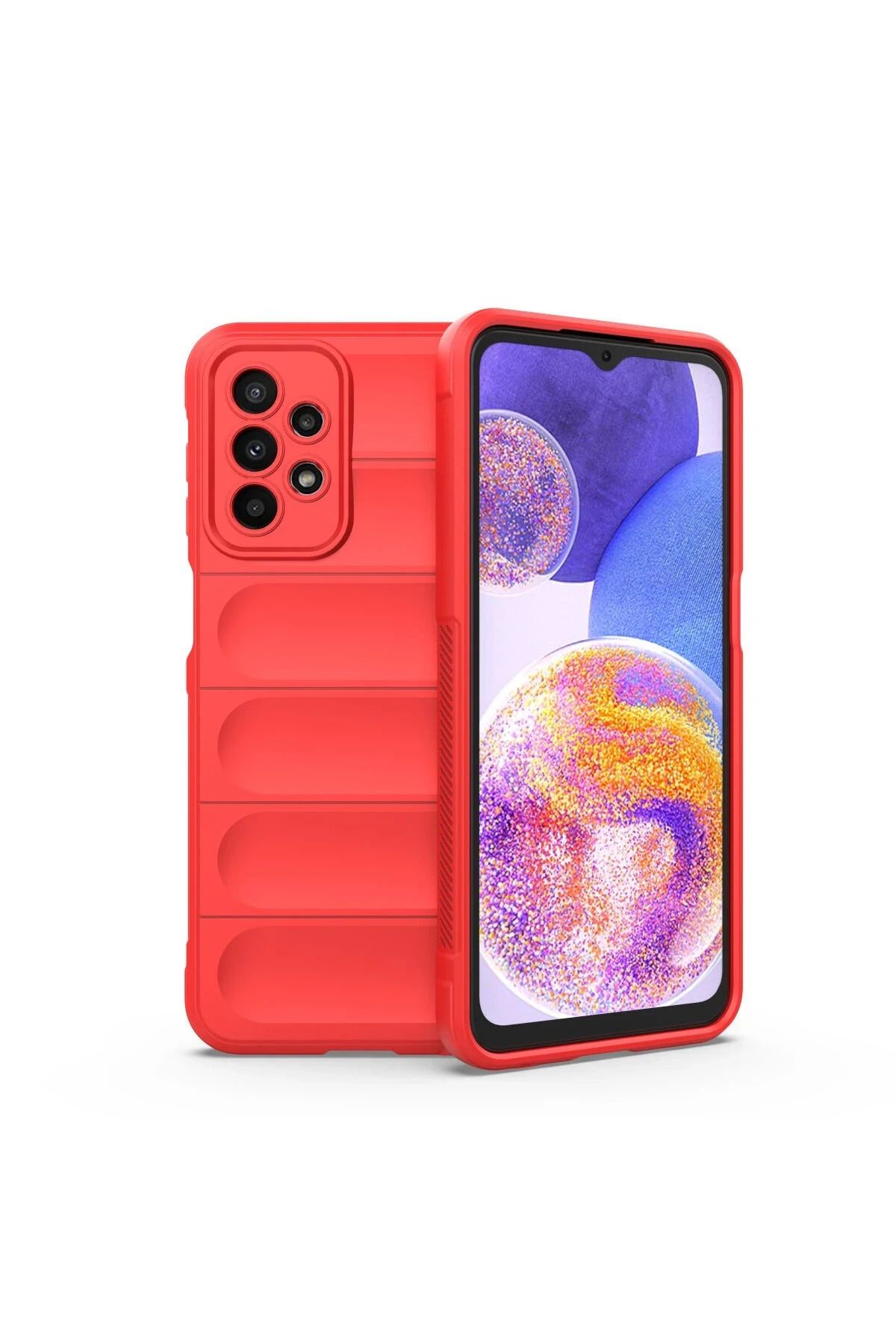 NewFace Galaxy A23 4G uyumlu  Kılıf Optimum Silikon - Kırmızı JOJUA