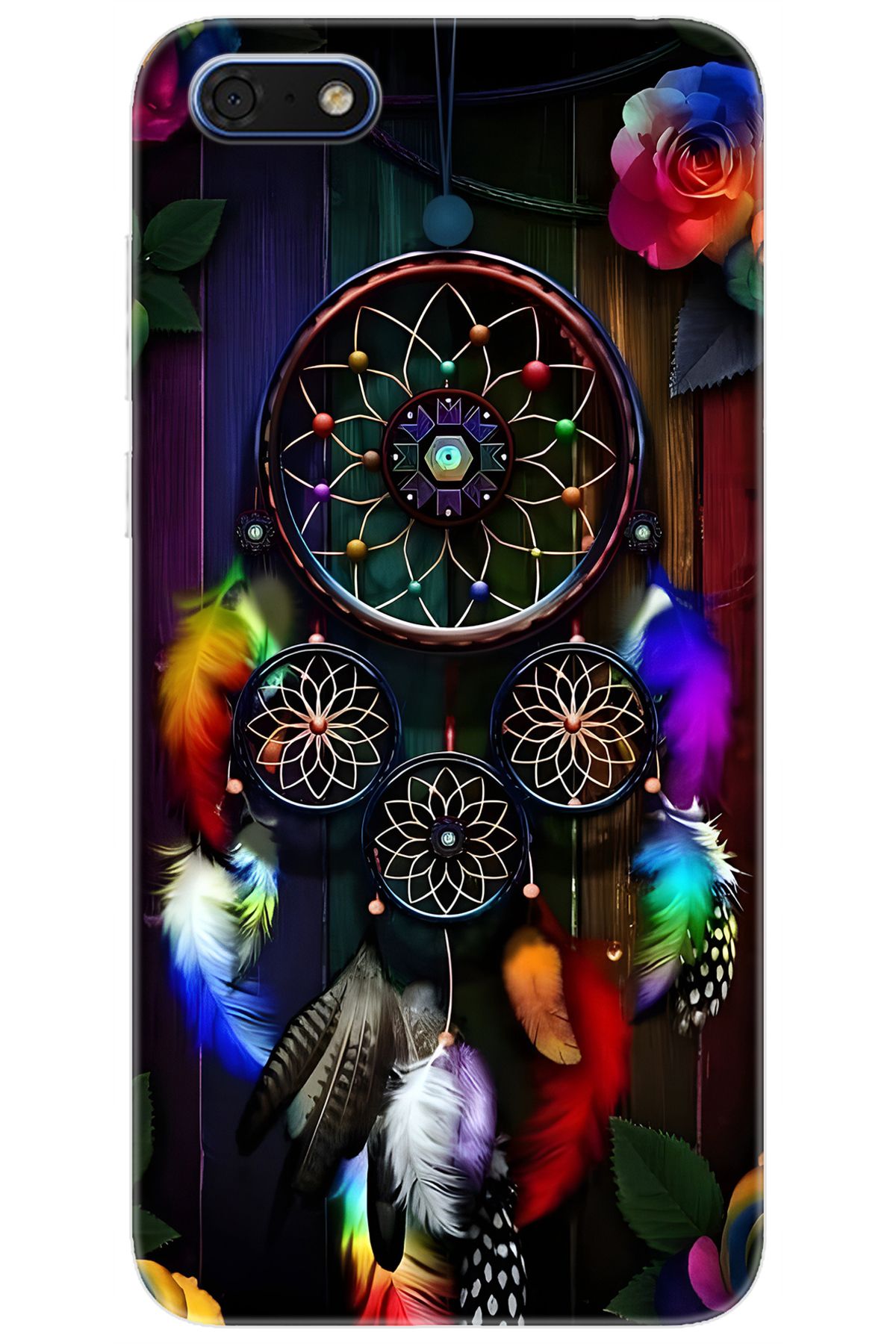Ceppare Huawei Y5 2018 (DRA-L21) Uyumlu Kılıf Desen Baskılı Silikon Düş Kapanı STK:704 CP-QibBwsI