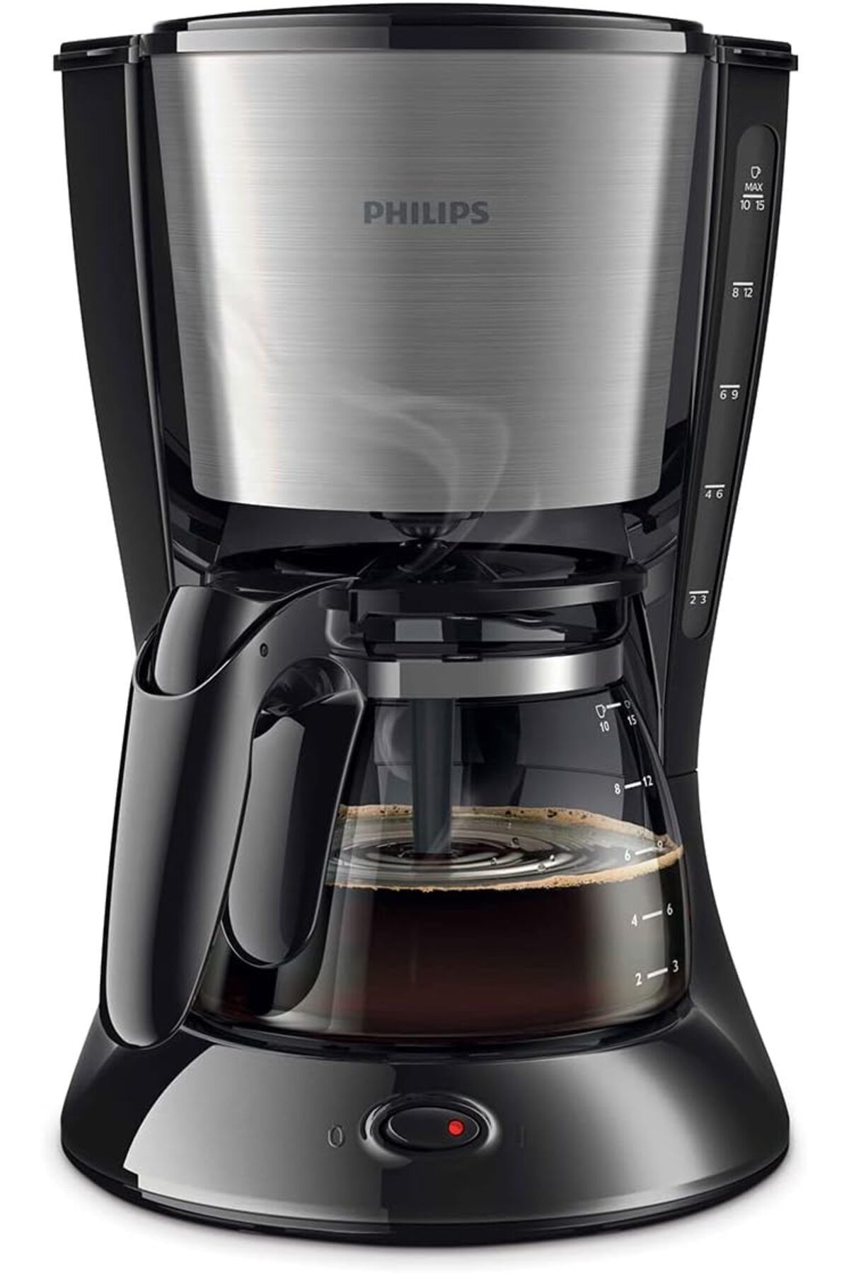 STOREMAX lvnmblya HD7462/20 Kahve Makinesi, Cam Sürahi, 1.2L Kapasite, Makinede Yıkanabilir, 1000 W, Siyah,