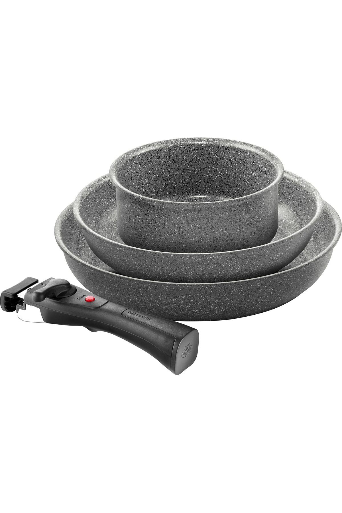 STOREMAX nffashopm Torre kızartma tavası seti ve saplı tencere, 20 + 28 cm + saplı tencere 16 cm, seramik