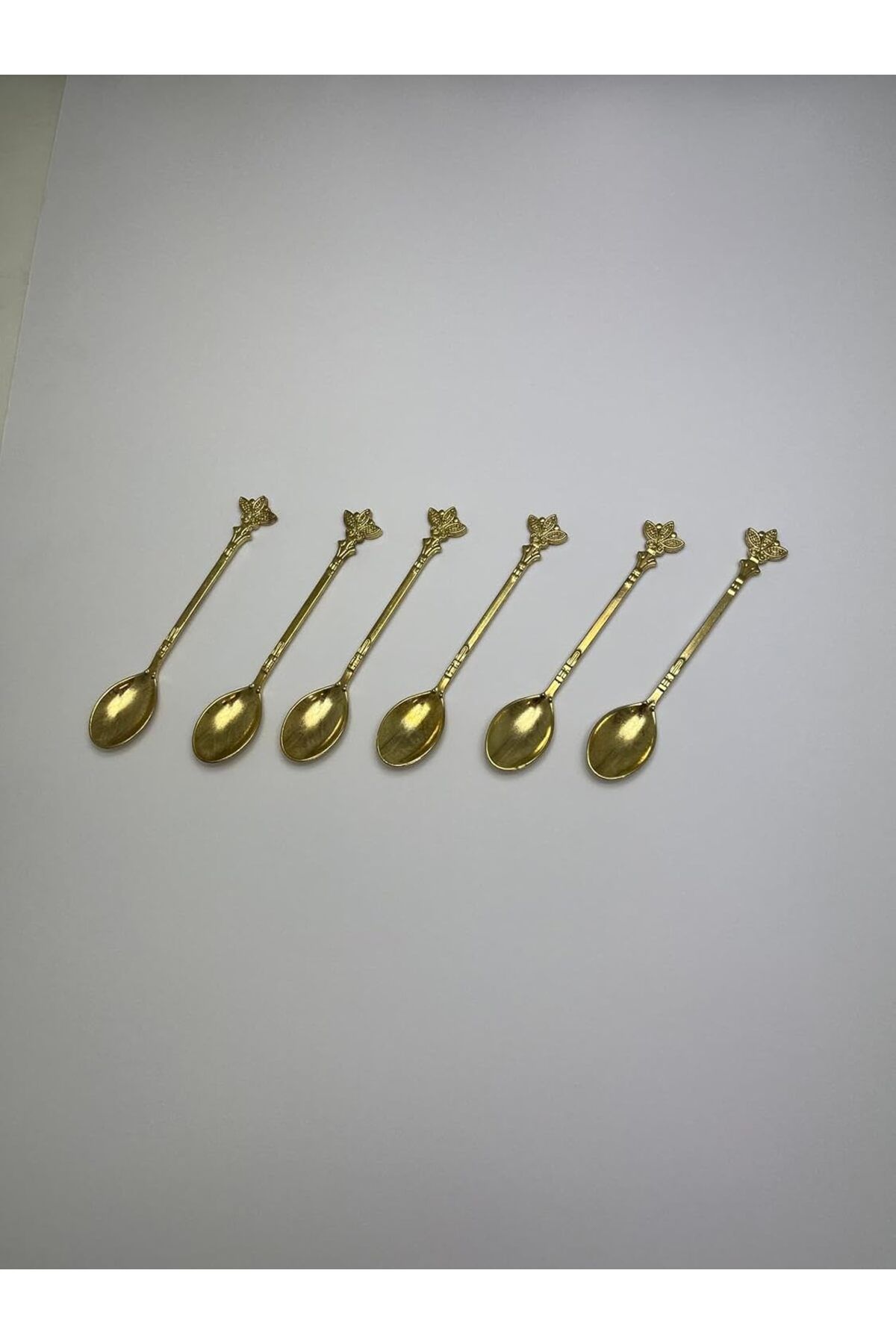 STOREMAX nffashopm Renkli Çay Kaşığı Seti (6'lı)-Yaprak Desenli storestarx 1051353
