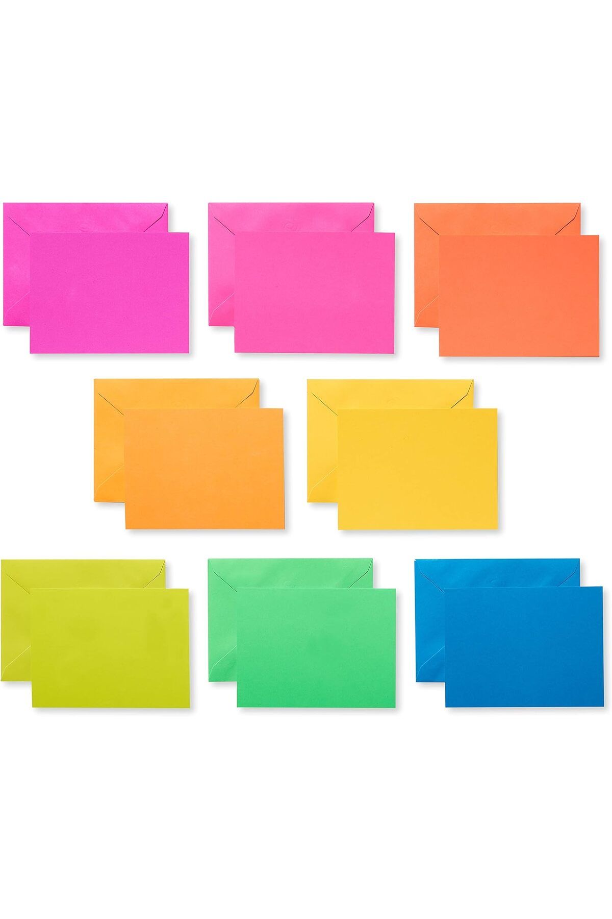 STOREMAX nffashopm Greetings Zarflı boş kartlar, neon gökkuşağı renkleri, 100 adet storestarx 1051353
