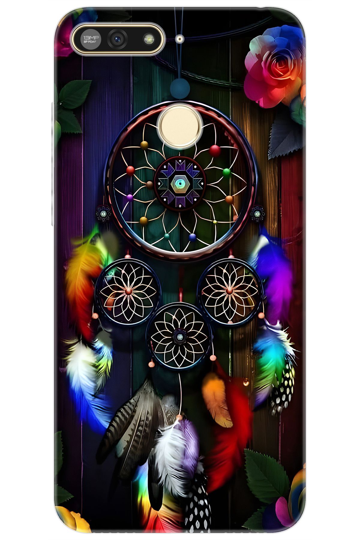 Ceppare Huawei Y6 2018 (ATU-L21) Uyumlu Kılıf Desen Baskılı Silikon Düş Kapanı STK:704 CP-42XCt75