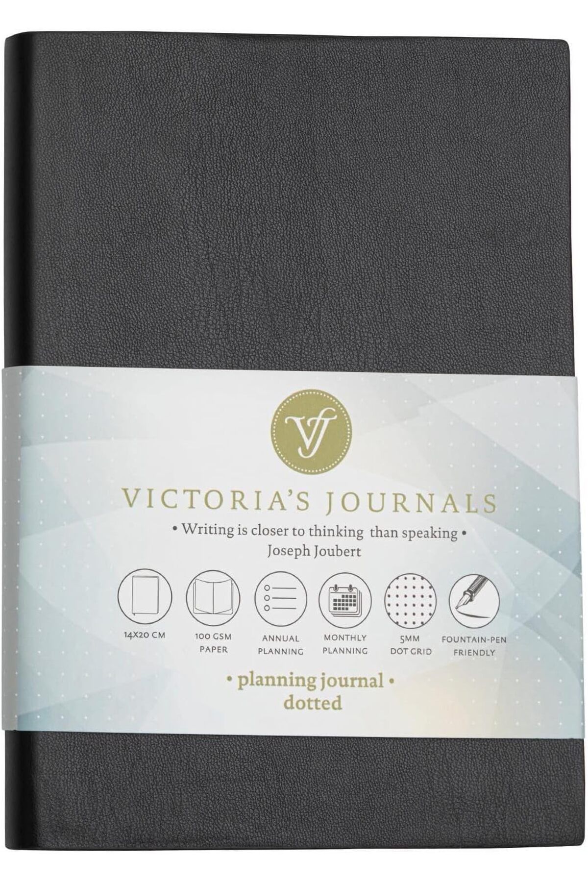 STOREMAX nffashopm Pastel Tarihsiz Kalın Yapraklı Noktalı Defter 15x21 cm (A5) Siyah storestarx 1051353