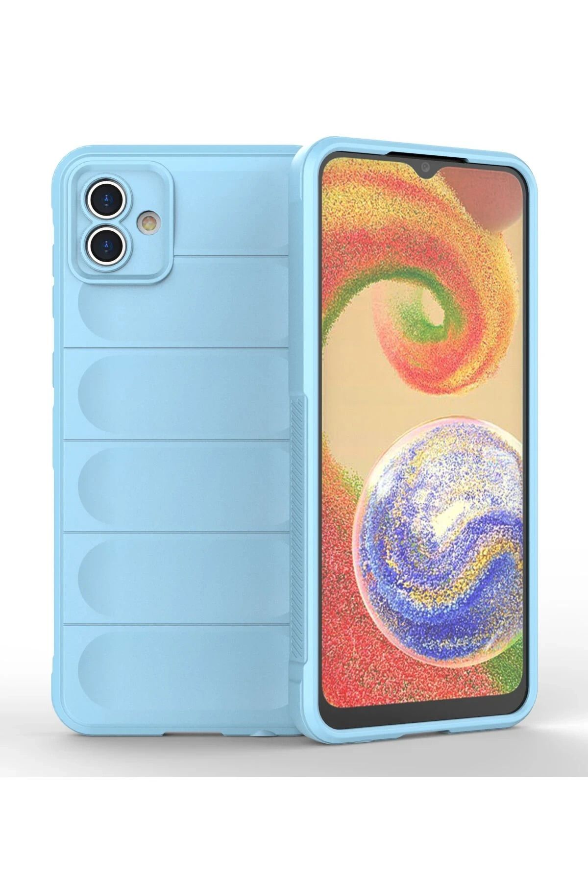 NewFace Galaxy A04 Uyumlu  Kılıf Optimum Silikon - Sky Blue JOJUA