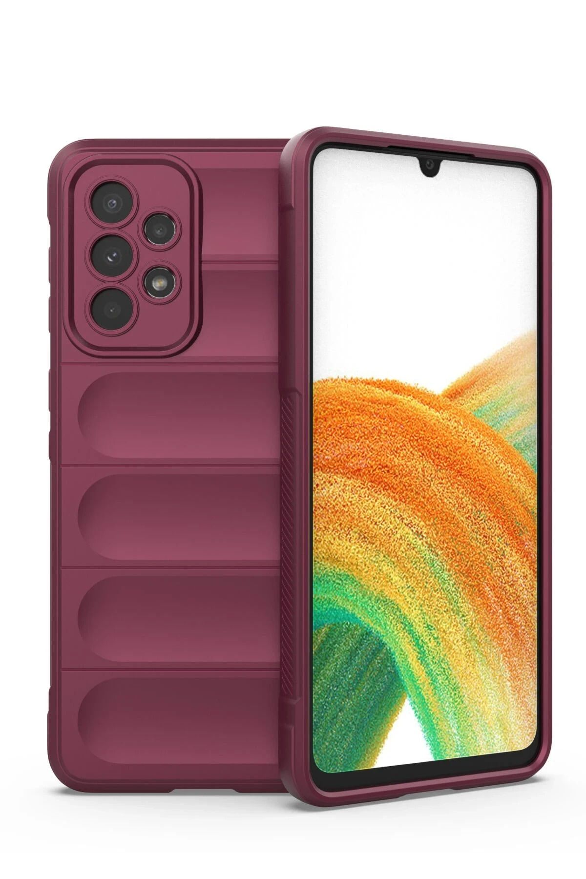 NewFace Samsung Galaxy A33 5G Kılıf Optimum Silikon - Bordo NRMSA