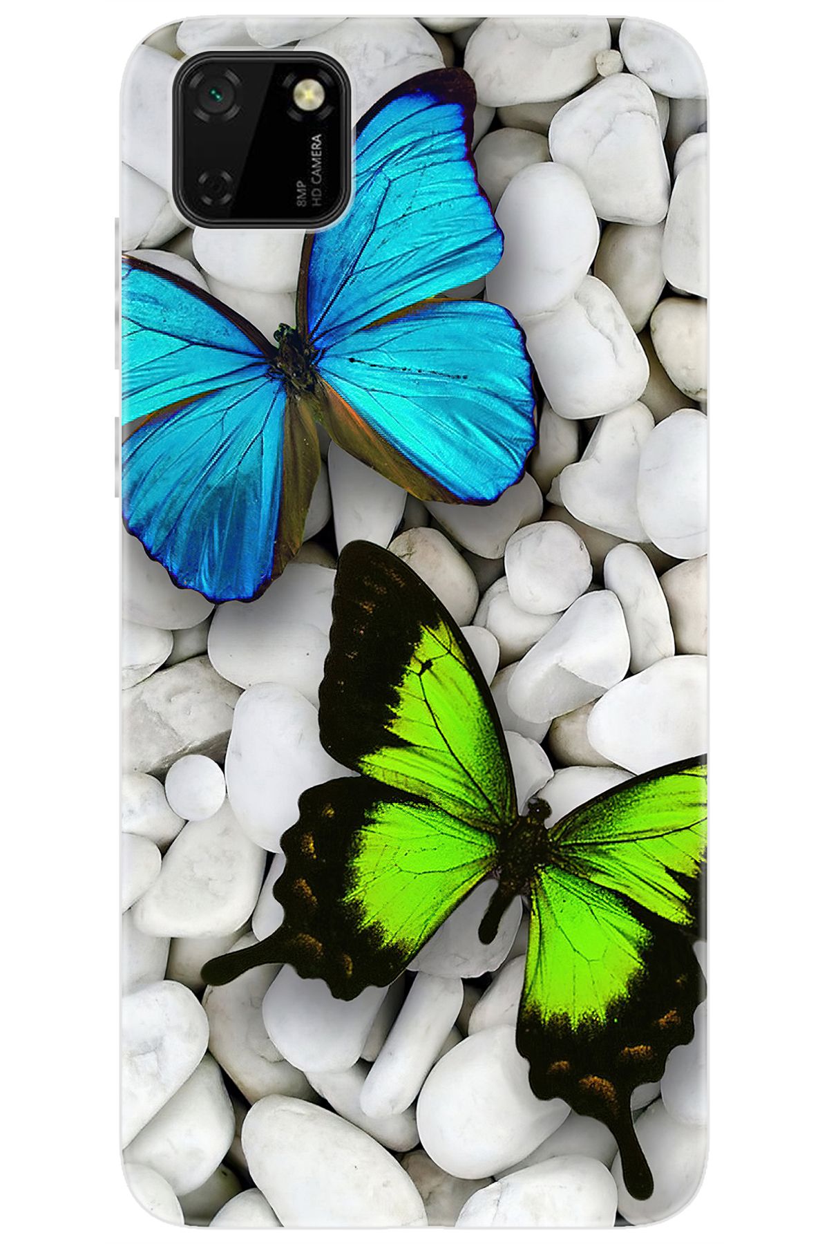 Ceppare Huawei Y5P (DRA-LX9) Uyumlu Kılıf Desen Baskılı Silikon Kelebekler STK:148 CP-xux0zEm