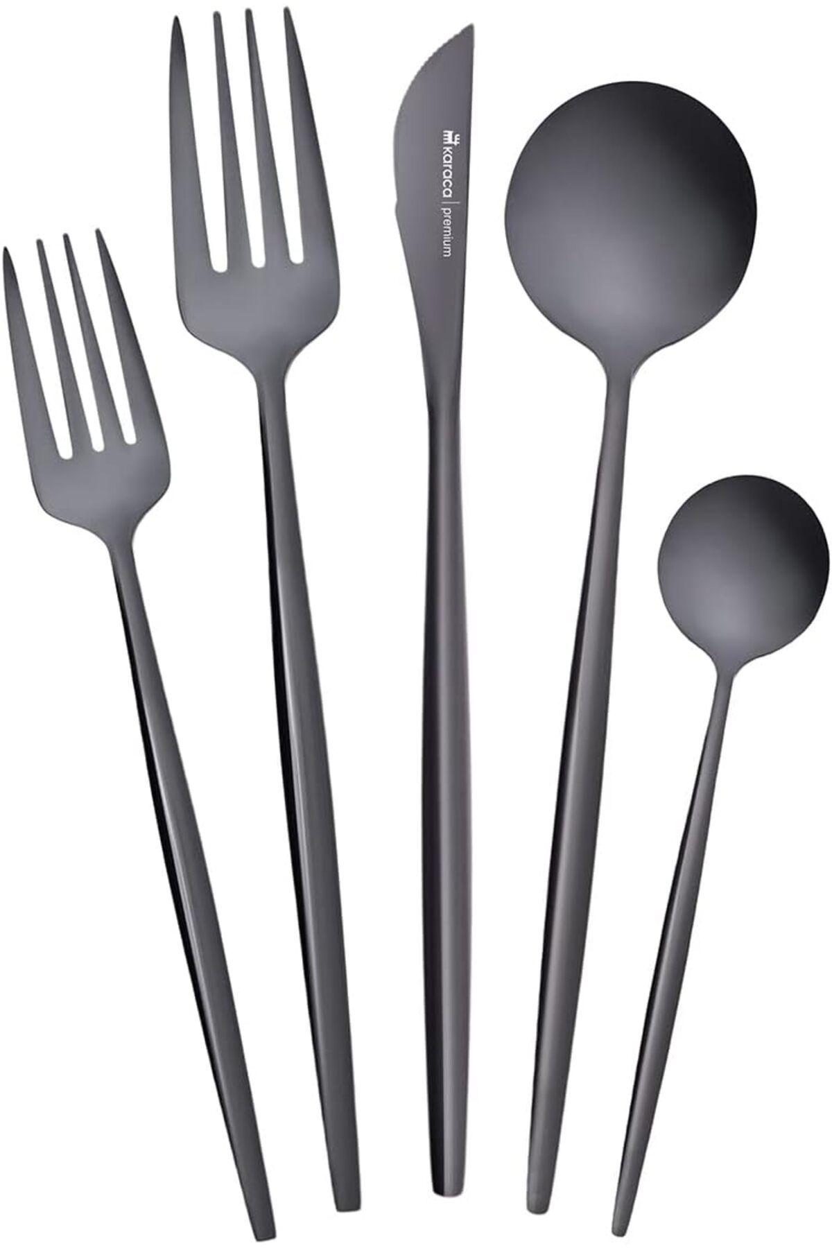 STOREMAX nffashopm Orion Black 30 Parça 6 Kişilik Çatal Kaşık Bıçak Seti storestarx 1051353