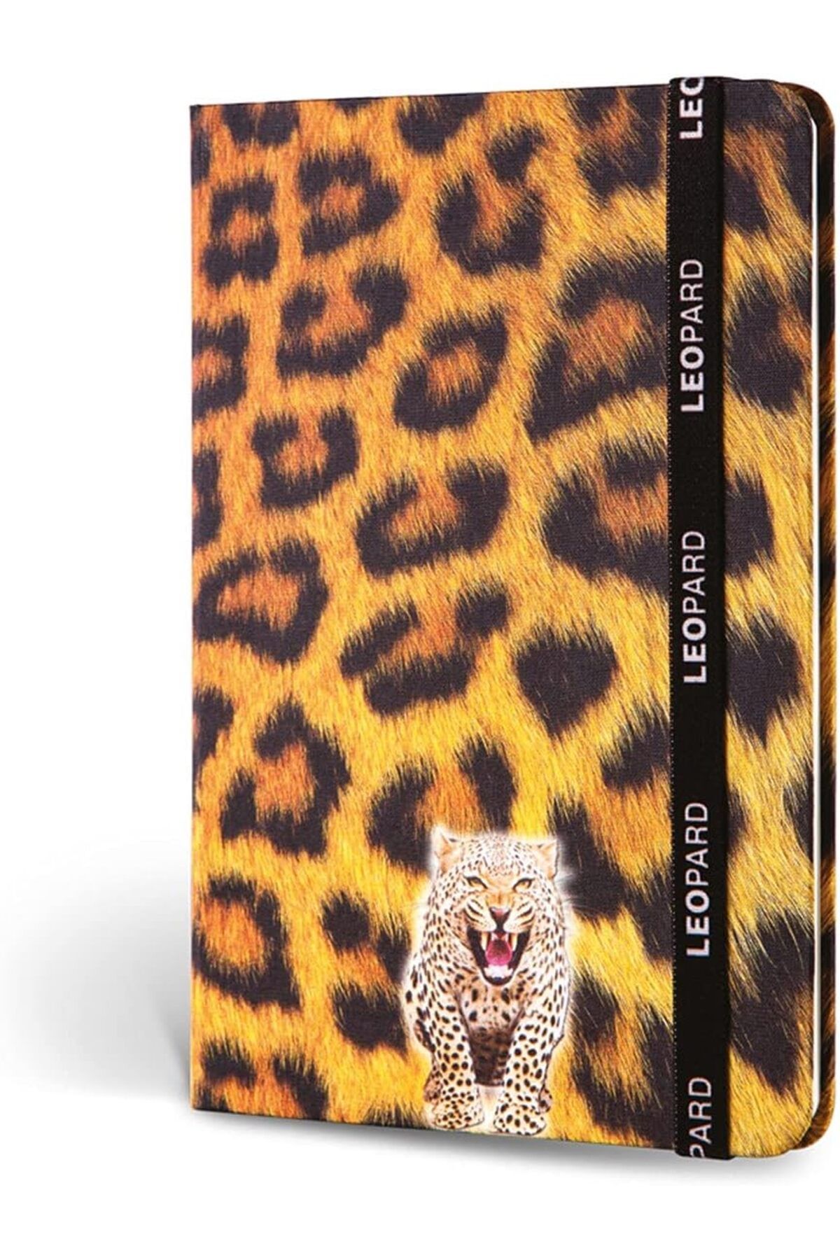 STOREMAX cmllashop Color Kumaş Defter Çizgili Lastikli Leopar 542093