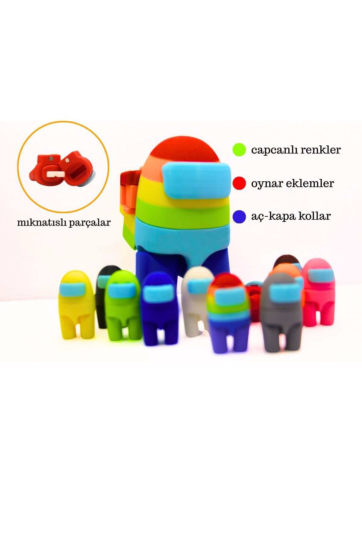AMONG US-Amongus Toy Robot Impostor Set with 12 Figures Original Details Quality Production 2