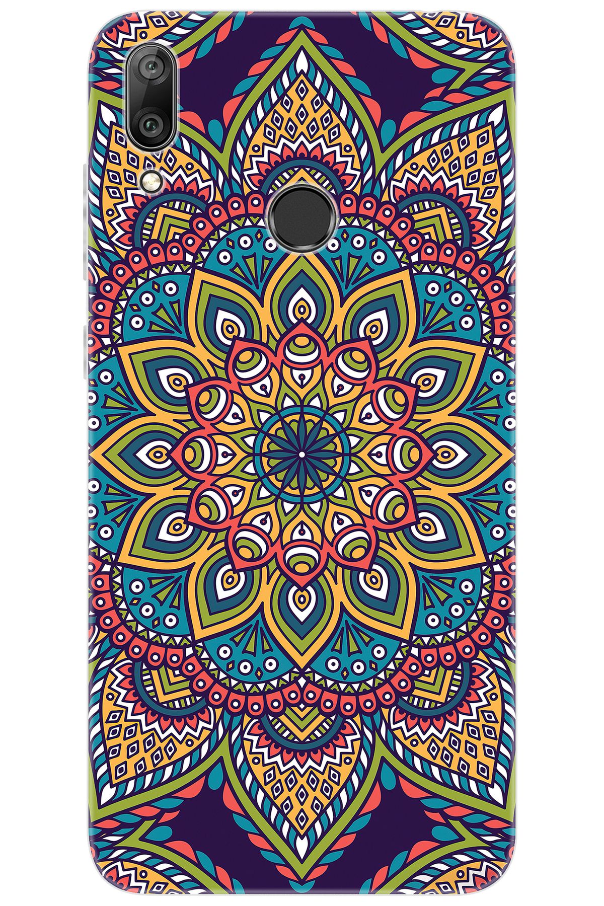 Ceppare Huawei Y7 Prime 2019 (DUB-LX3) Uyumlu Kılıf Desenli Silikon Mandala Vektör STK:502 CP-r1wSivT