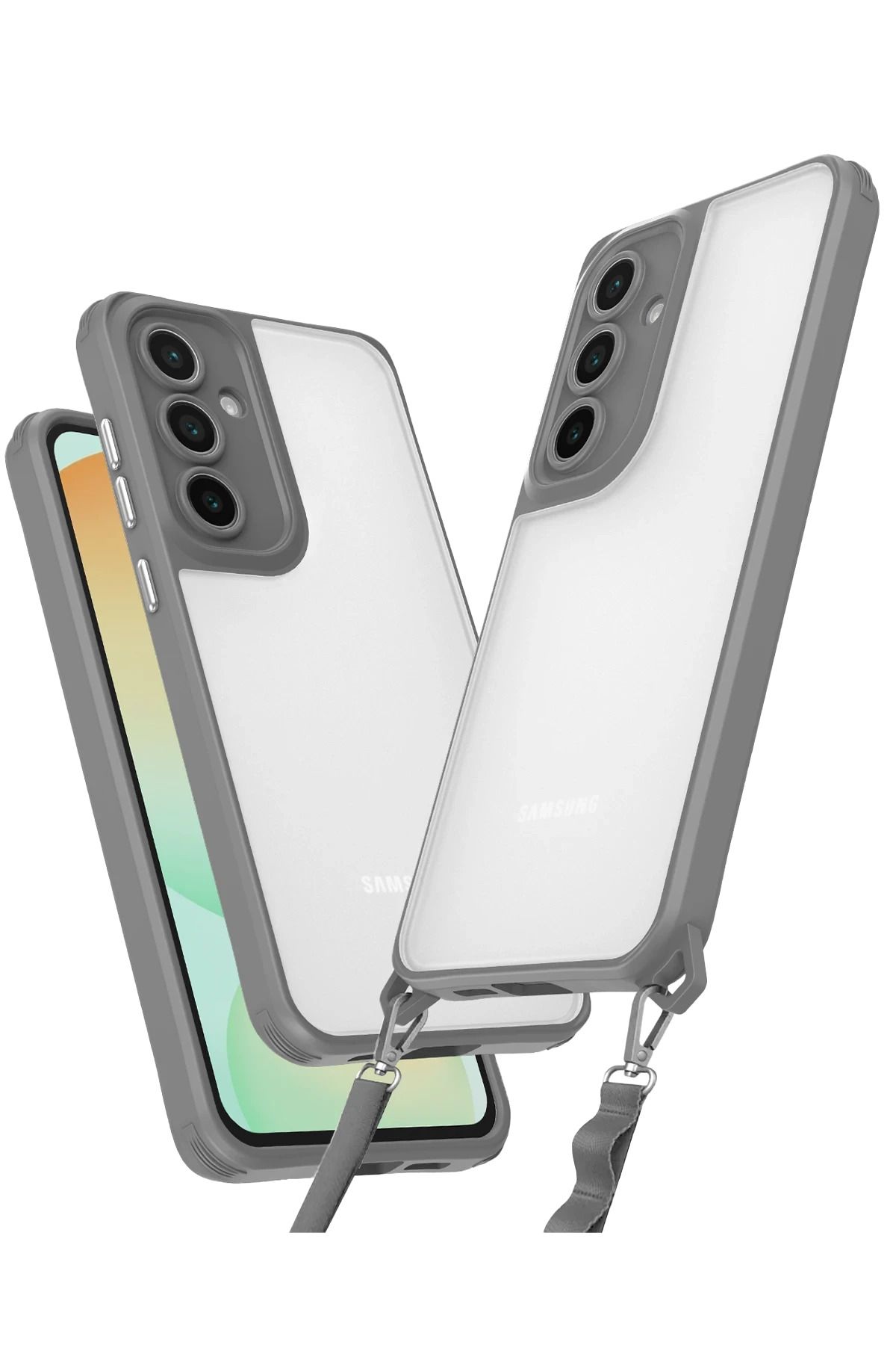 NewFace Samsung Galaxy A36 Kılıf Penta Silikon Kılıf - Titan Gri FERRG