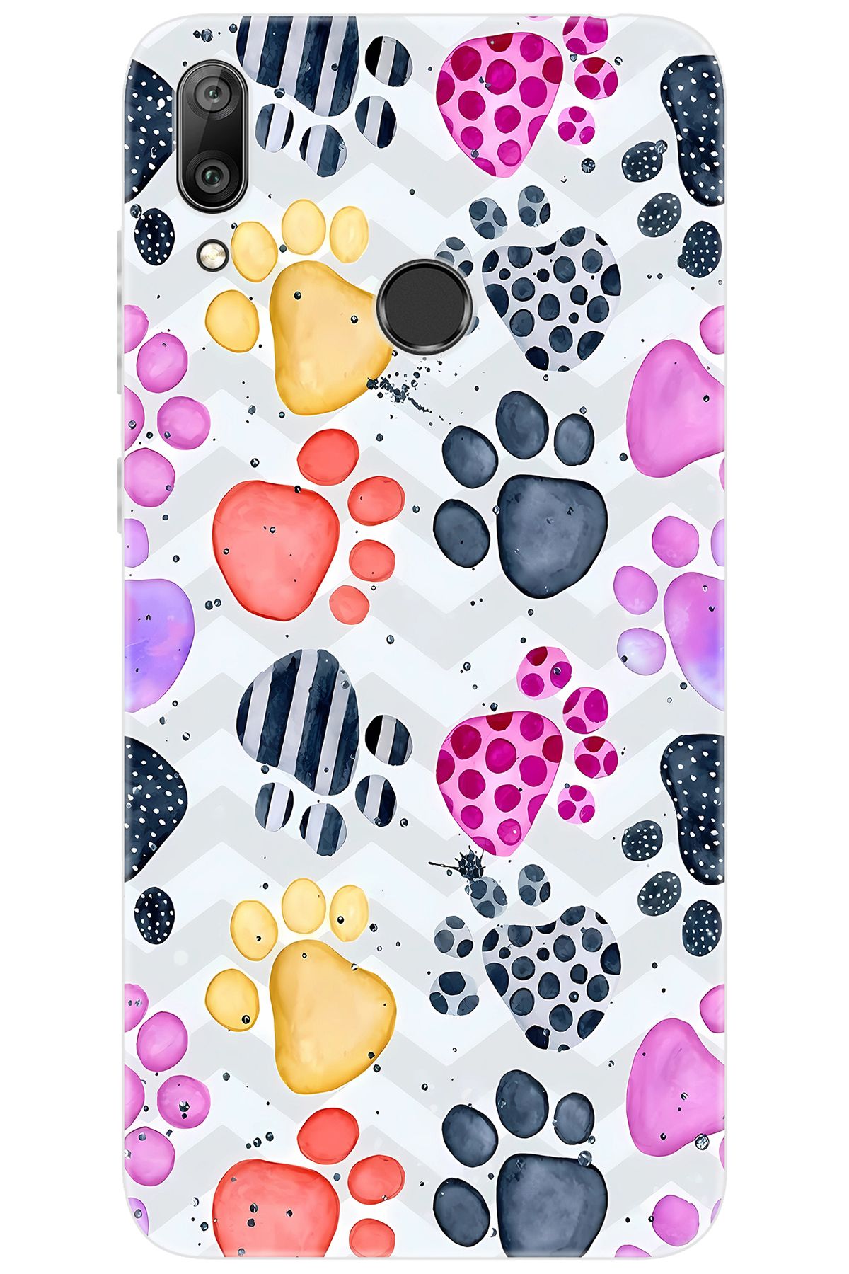 Ceppare Huawei Y7 Prime 2019 (DUB-LX3) Uyumlu Kılıf Desenli Silikon Renkli Patiler STK:670 CP-Uovg4V9