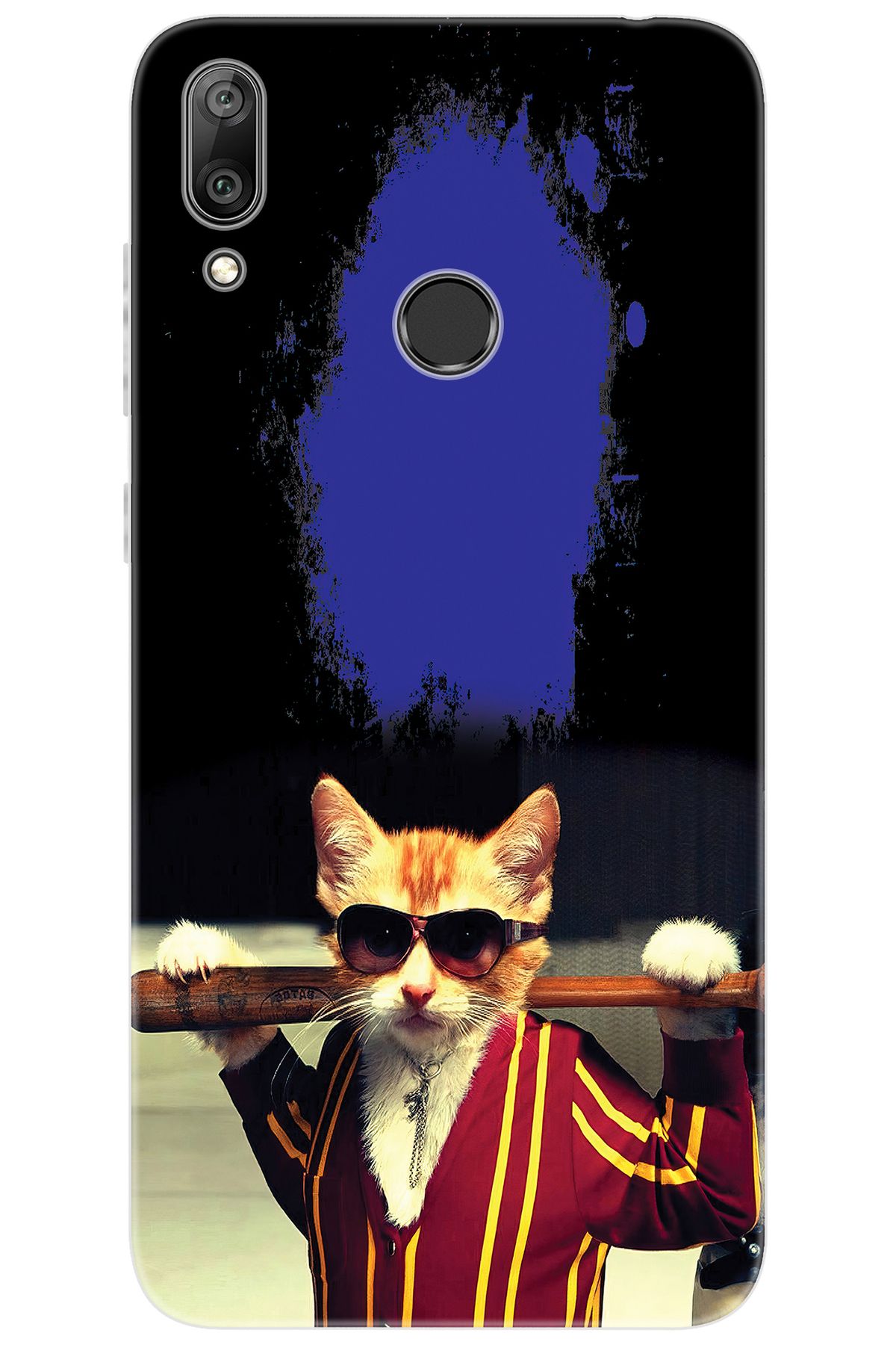 Ceppare Huawei Y7 Prime 2019 (DUB-LX3) Uyumlu Kılıf Desen Baskı Silikon Artist Kedi STK:481 CP-ldvZCwP