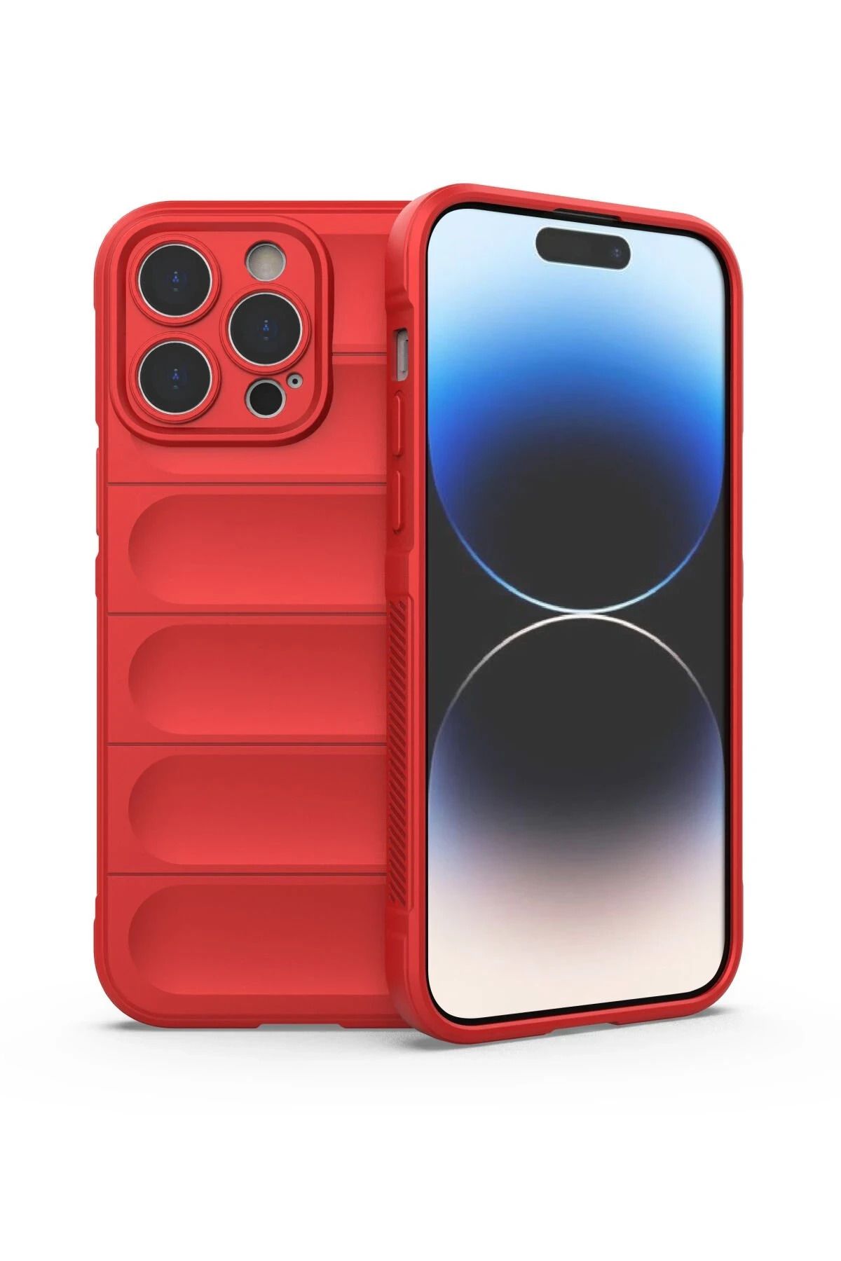 NewFace iPhone 14 Pro Kılıf Optimum Silikon - Kırmızı JOJUA