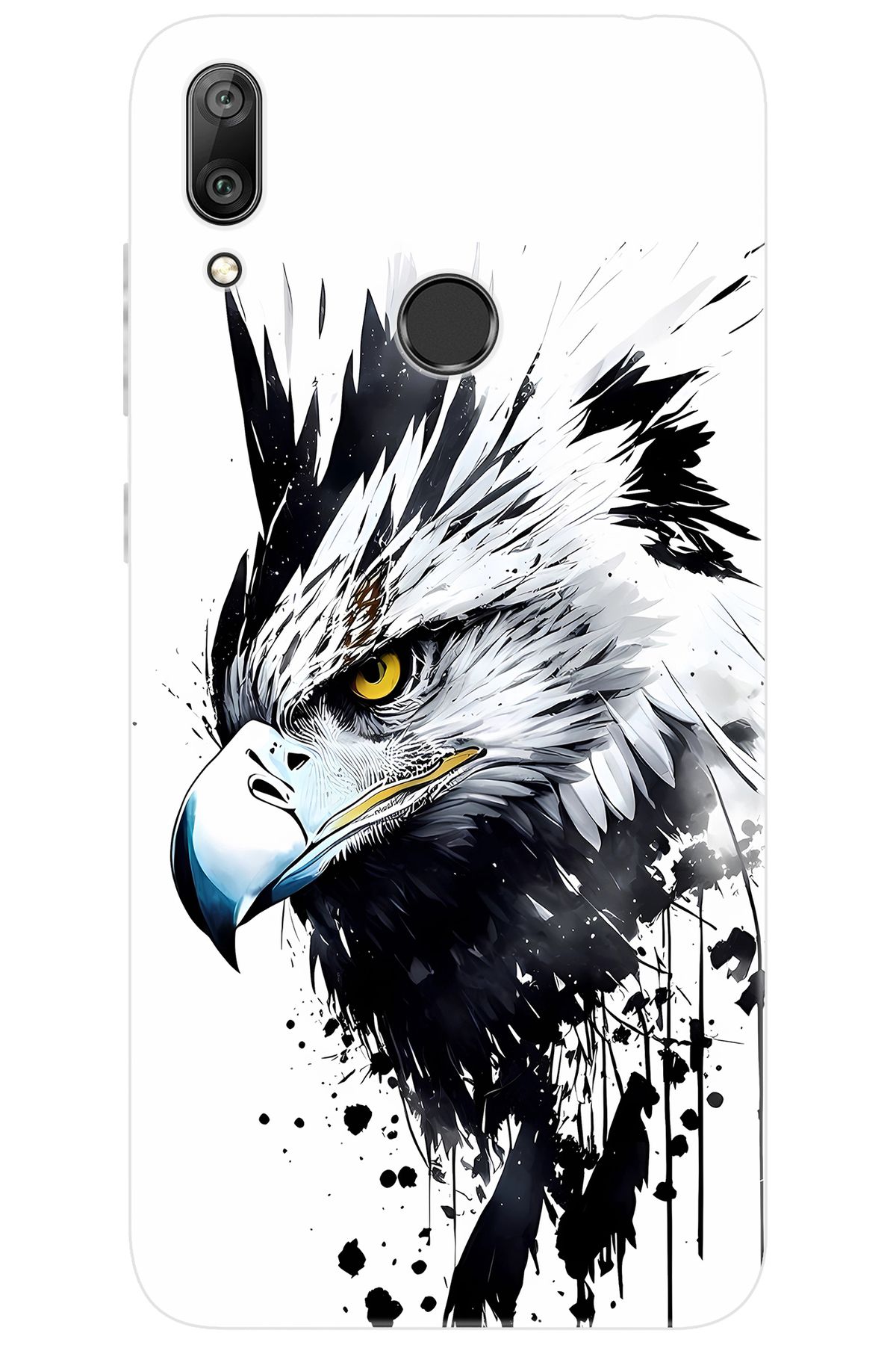 Ceppare Huawei Y7 Prime 2019 (DUB-LX3) Uyumlu Kılıf Desenli Silikon Kartal Serisi STK:1008 CP-C8Xogj2