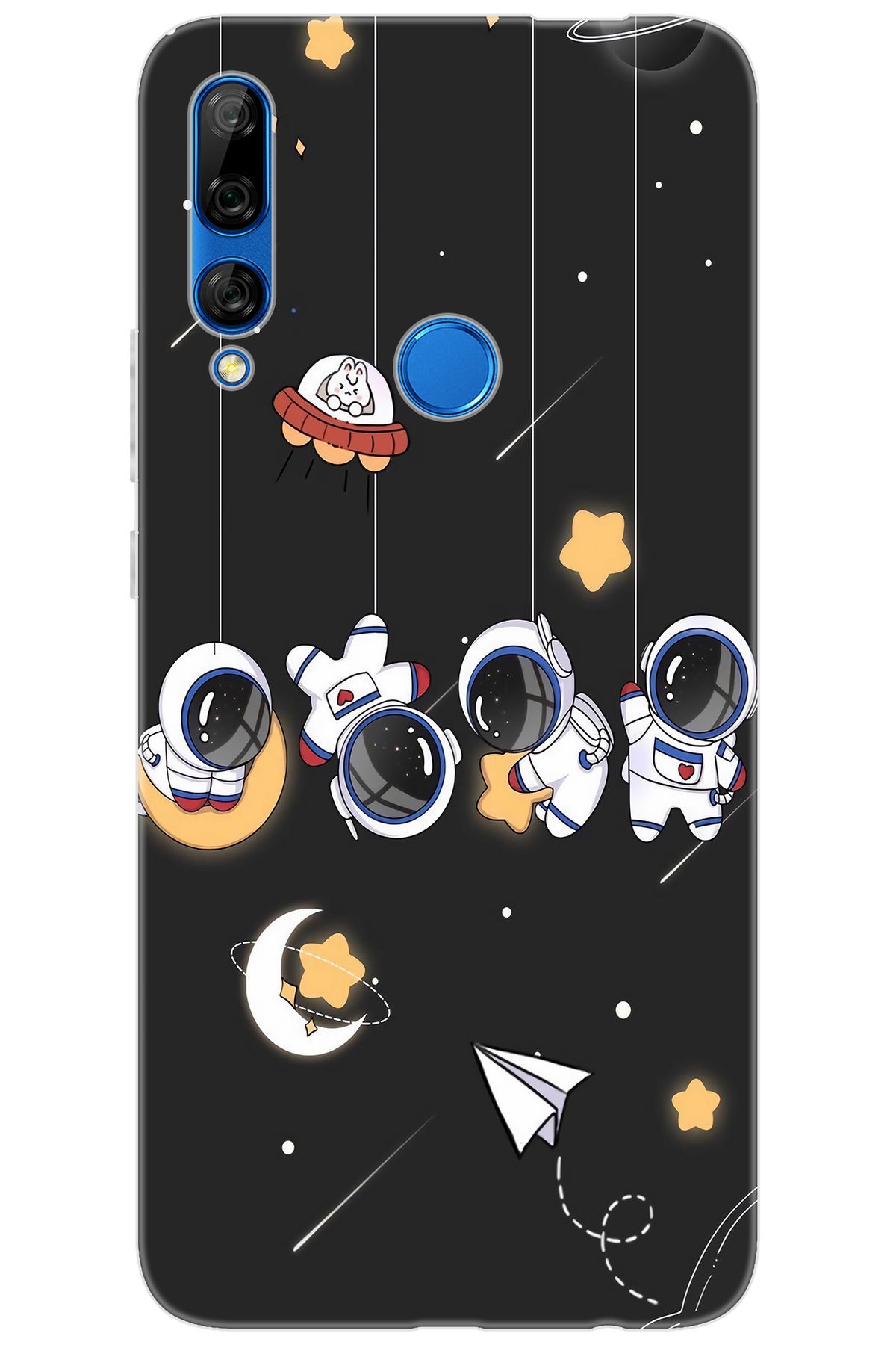 Ceppare Huawei Y9 Prime 2019 (STK-L21) Uyumlu Kılıf Desen Silikon Sallanan Astronotlar STK740 CP-CVUulp1