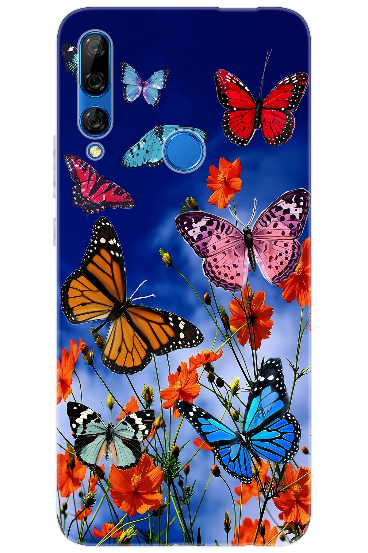 Ceppare Huawei Y9 Prime 2019 (STK-L21) Uyumlu Kılıf Desenli Silikon Renkli Kelebekler STK:741 CP-zwSDIjc