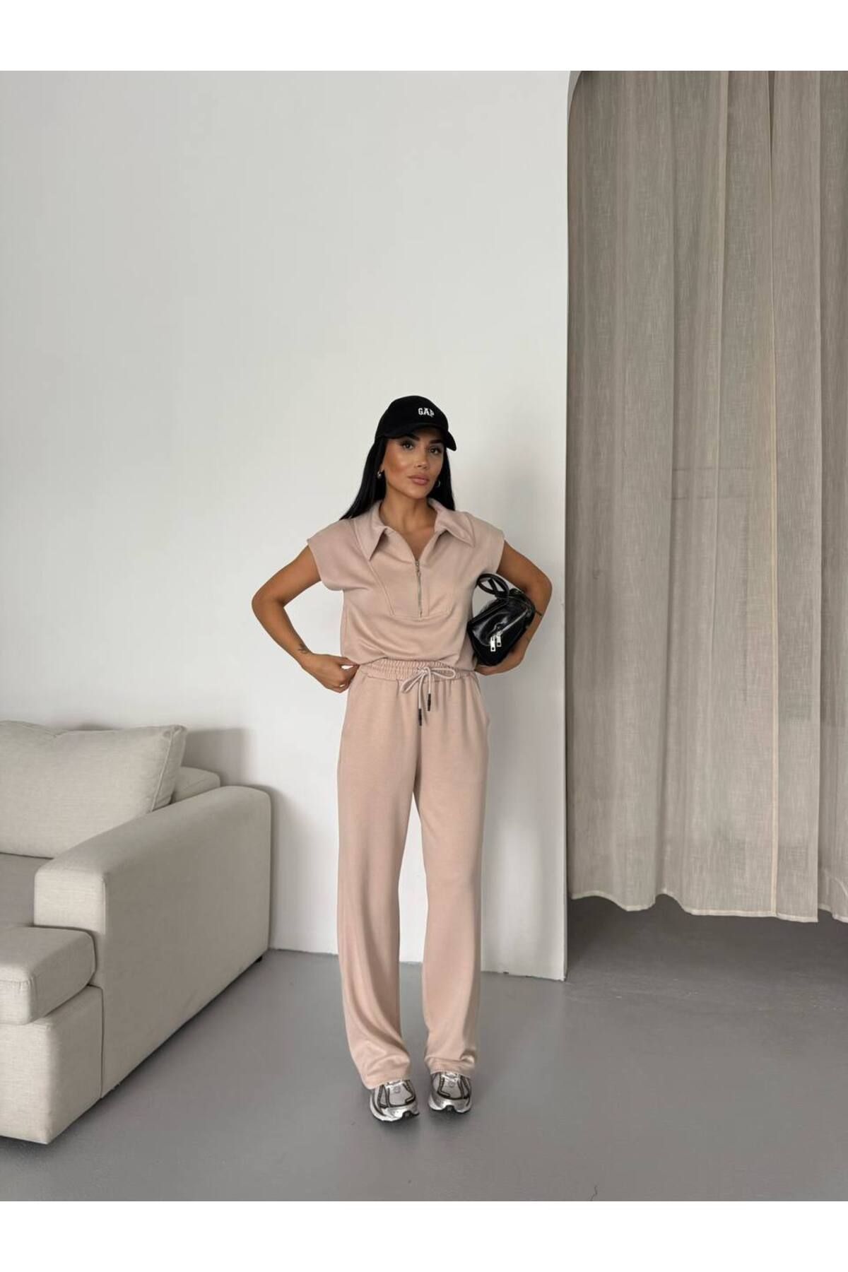 Castivo Fashion ZipFit Kadın Fermuarlı Kolsuz Takım