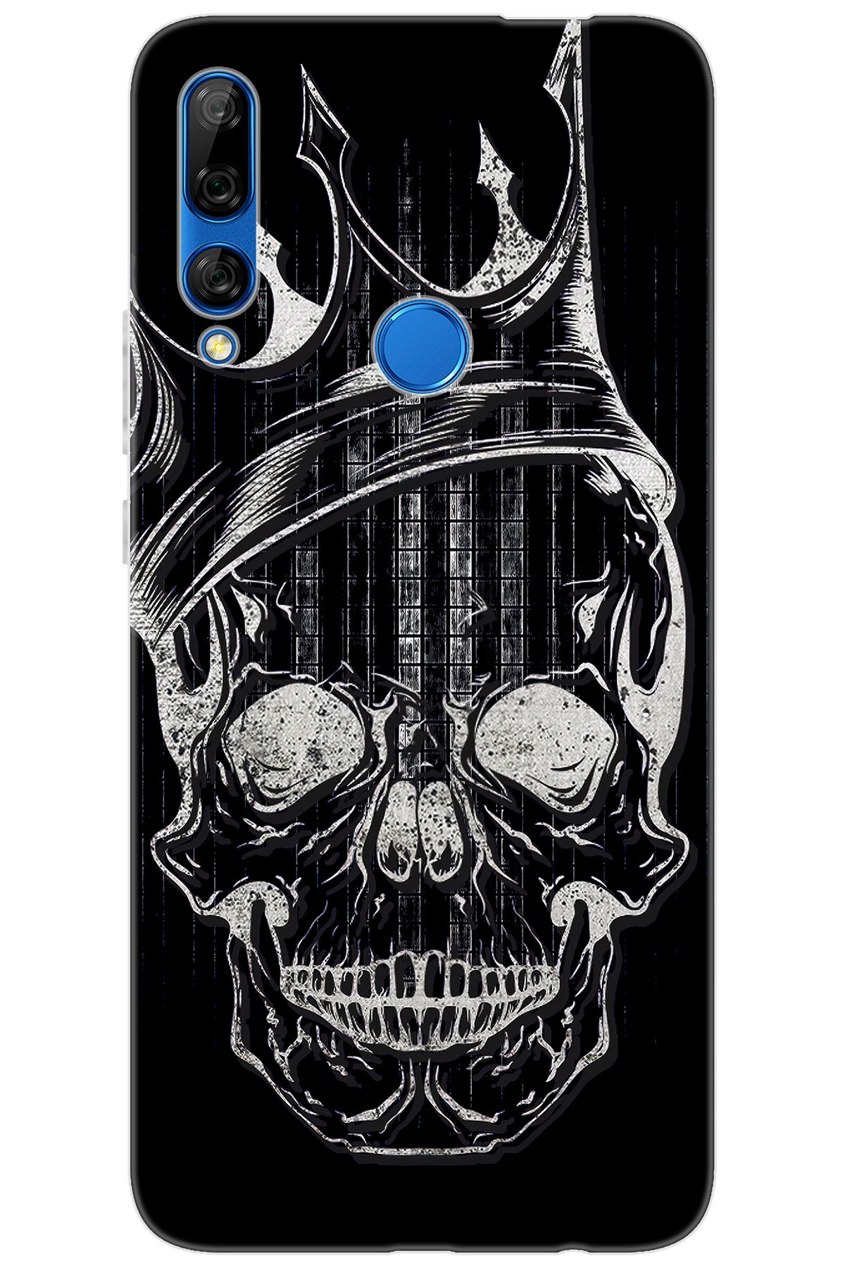 Ceppare Huawei Y9 Prime 2019 (STK-L21) Uyumlu Kılıf Desen Baskı Silikon Kuru Kafa STK:582 CP-xXmEyn4