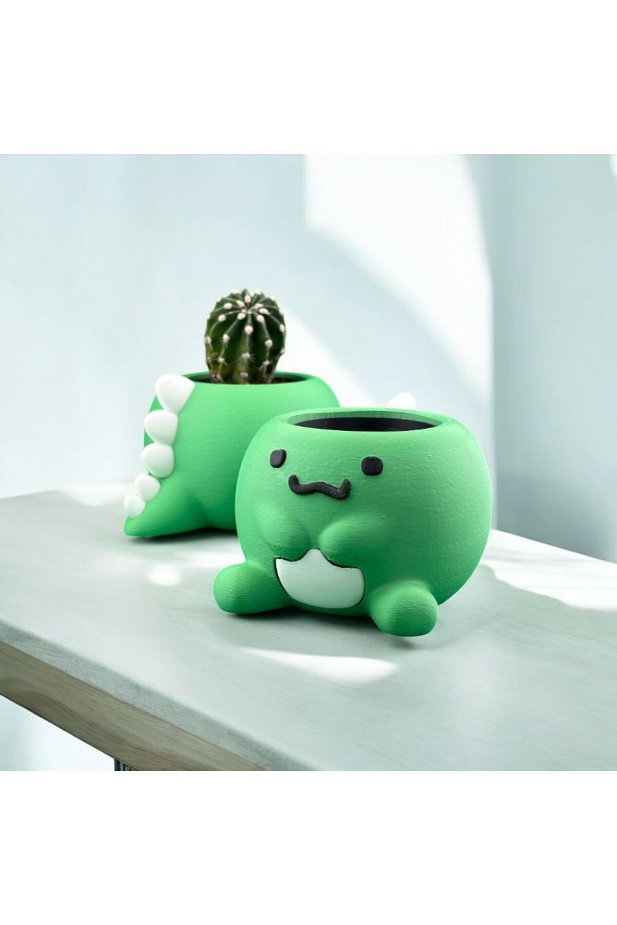 Home Sevimli Dinozor Tasarımlı Mini Saksı