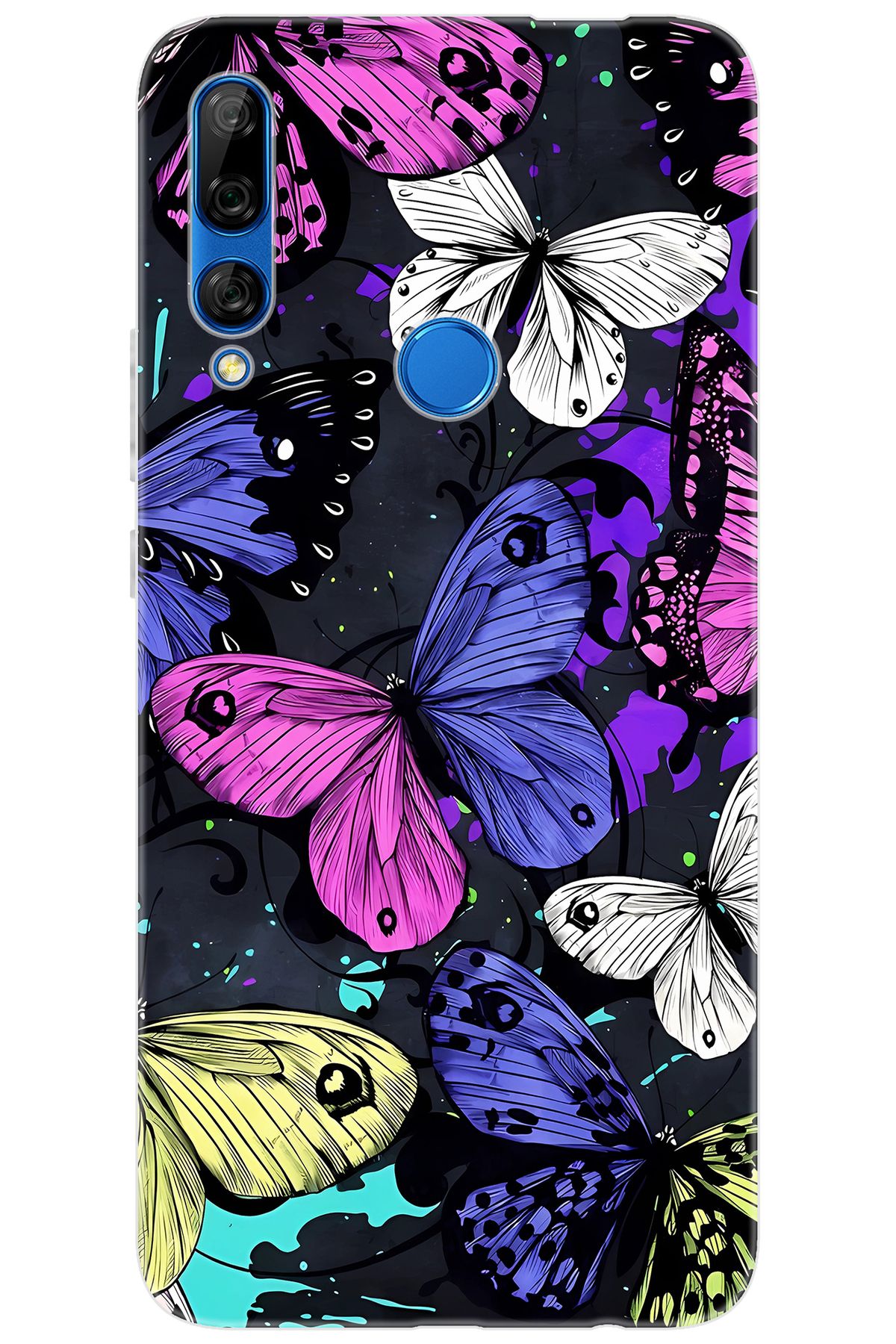 Ceppare Huawei Y9 Prime 2019 (STK-L21) Uyumlu Kılıf Desen Silikon Kalp Yapan Kelebek STK:651 CP-tMKTvBv