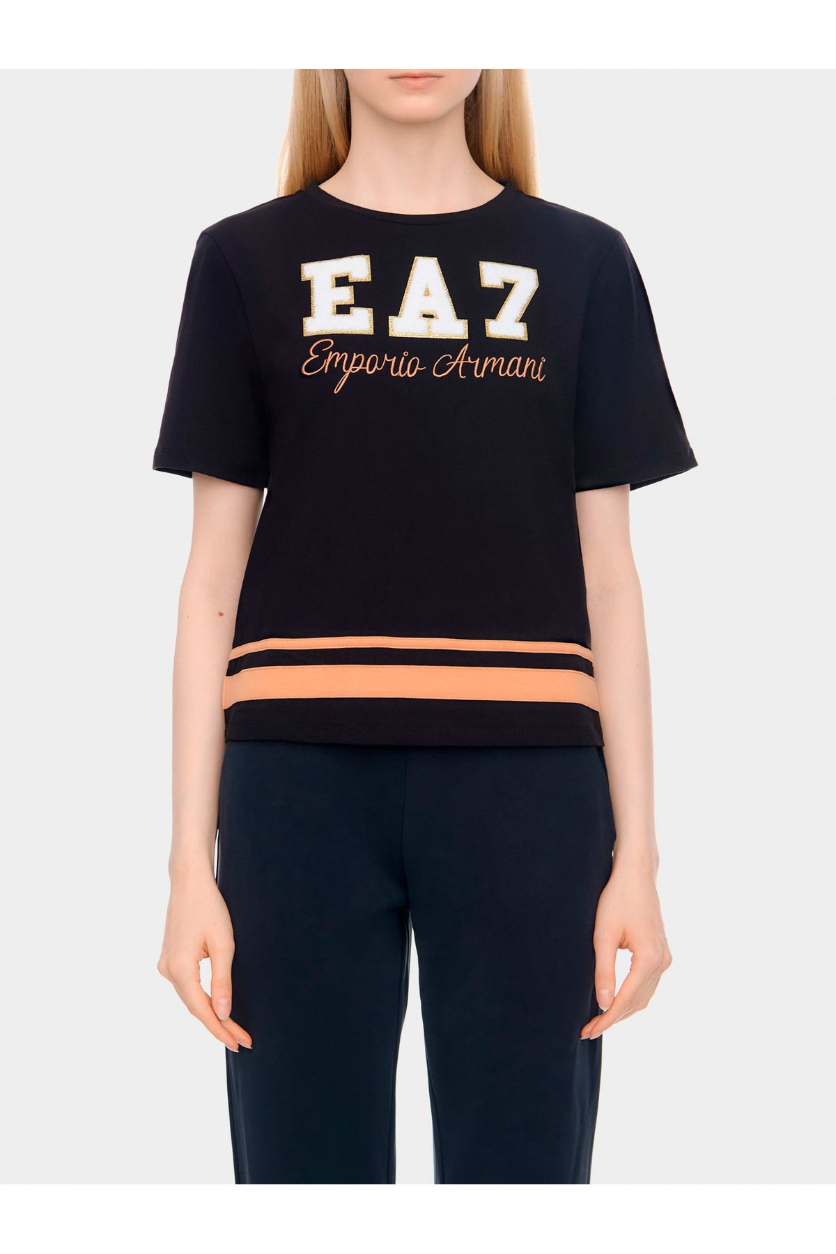 EA7 Emporio Armani _EA7 Logolu Pamuklu Bisiklet Yaka T Shirt
