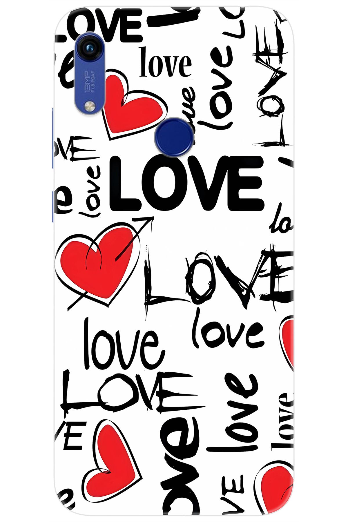 Ceppare Huawei Y6S 2019 (JAT-L41) Uyumlu Kılıf Desen Baskılı Silikon Love Kalpler STK:638 CP-S02ZNO5