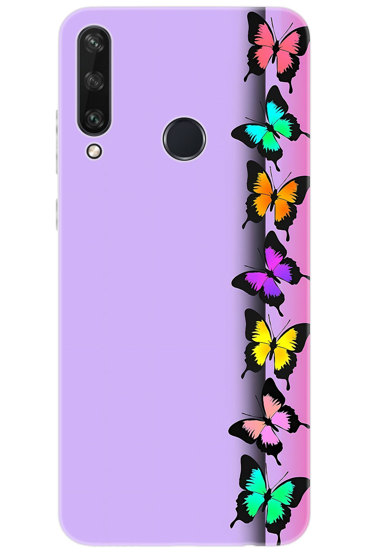 Ceppare Huawei Y6P (MED-LX9N) Uyumlu Kılıf Desen Baskılı Silikon Kelebek STK:671 CP-FdFz1qH