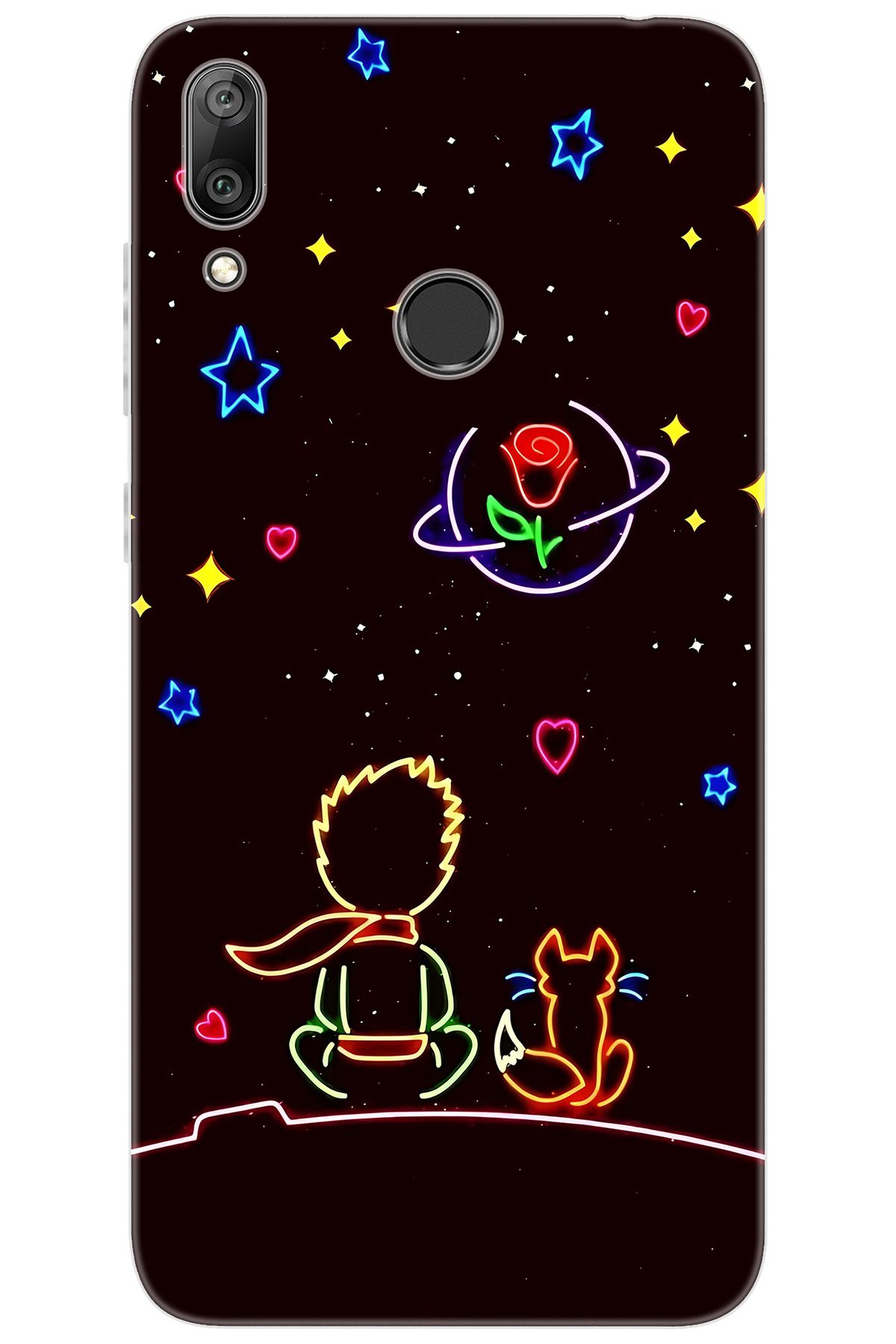 Ceppare Huawei Y7 2019 (DUB-LX1) Uyumlu Kılıf Desen Baskılı Silikon Küçük Prens STK:642 CP-eqYSzXg