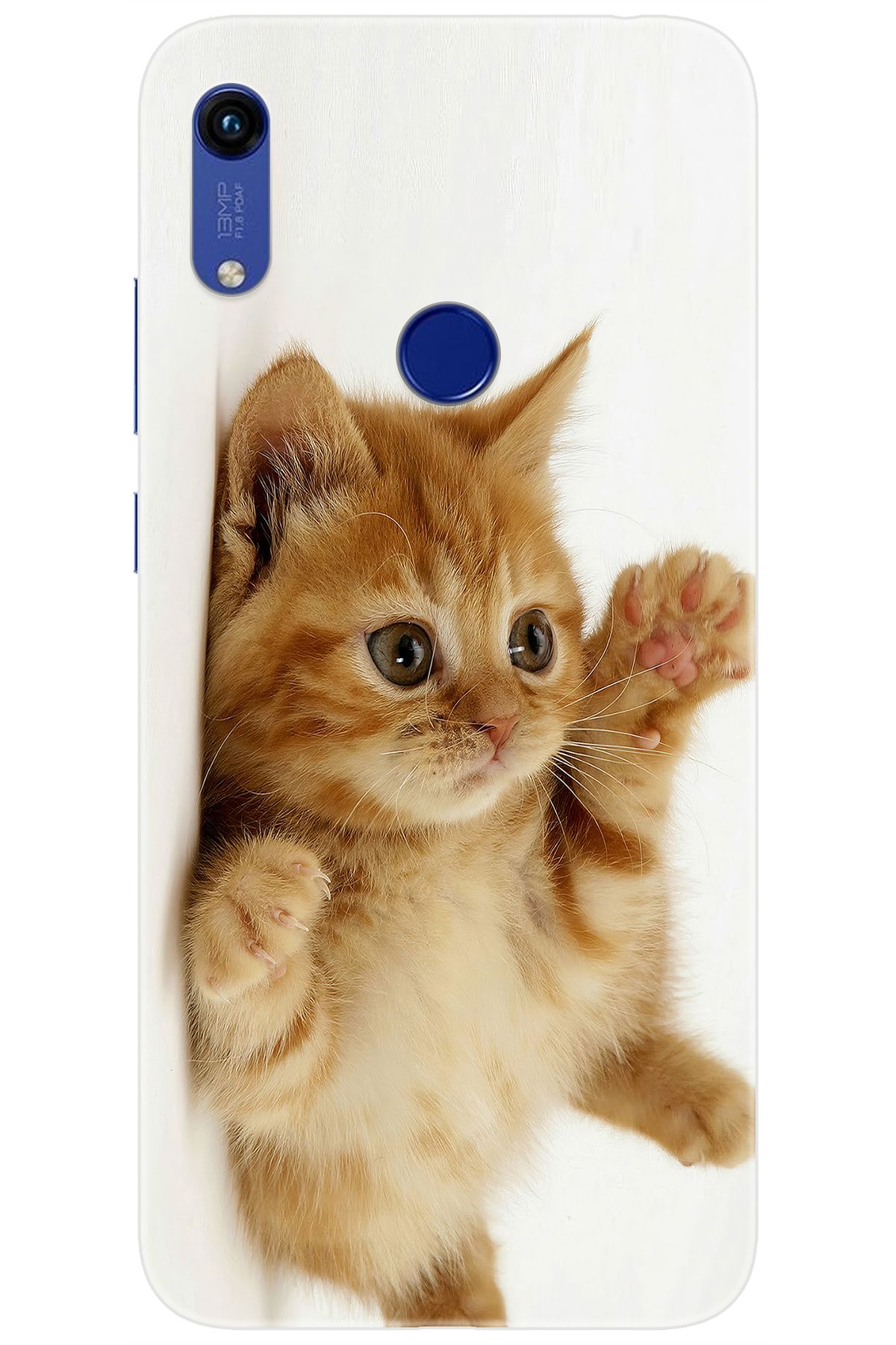Ceppare Huawei Y6S 2019 (JAT-L41) Uyumlu Kılıf Desen Baskılı Silikon Sevimli Kedi STK:205 CP-MOtjBmL