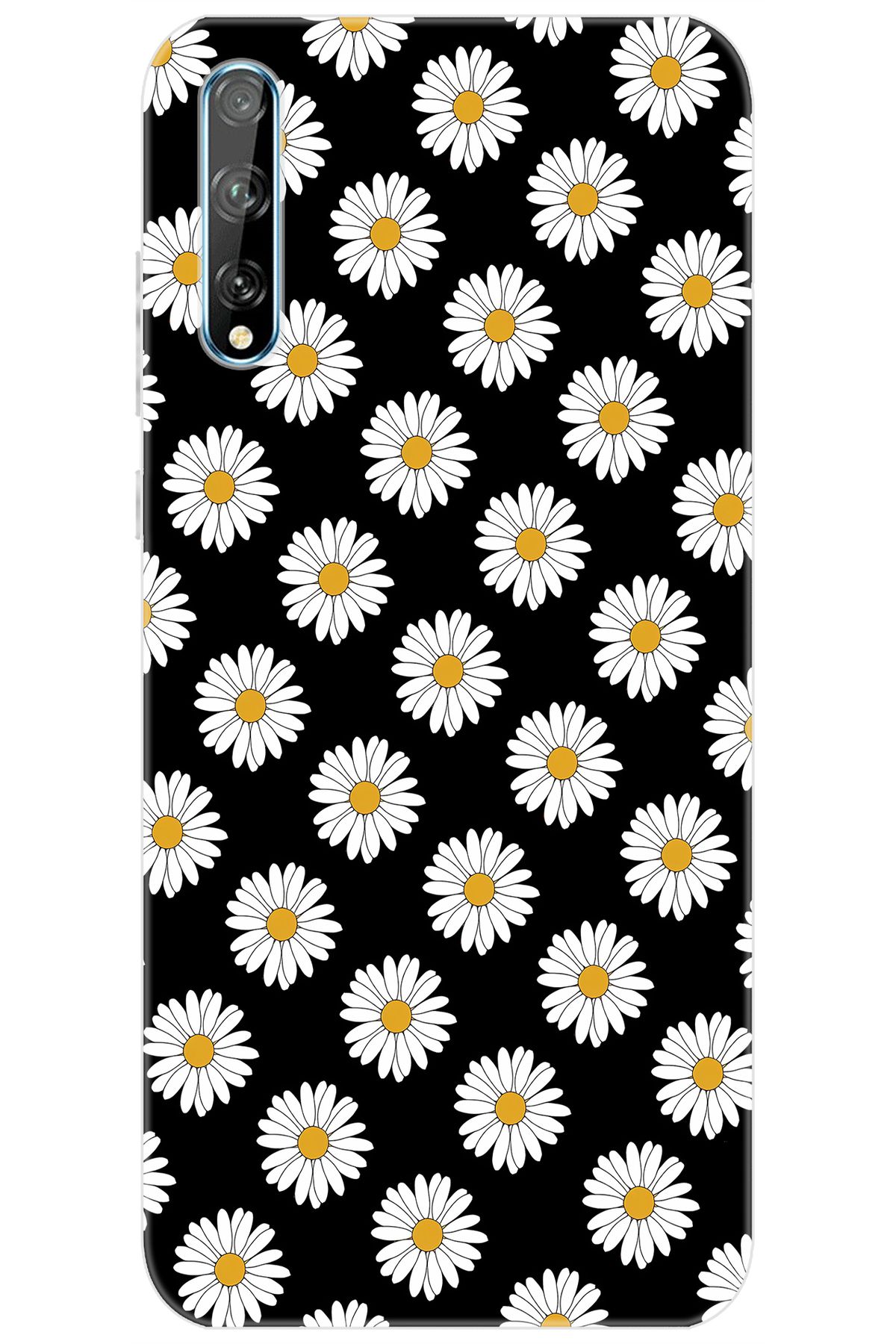 Ceppare Huawei Y8P (AQM-LX1) Uyumlu Kılıf Desen Baskılı Silikon Papatya Serisi STK:634 CP-XcDp4bE