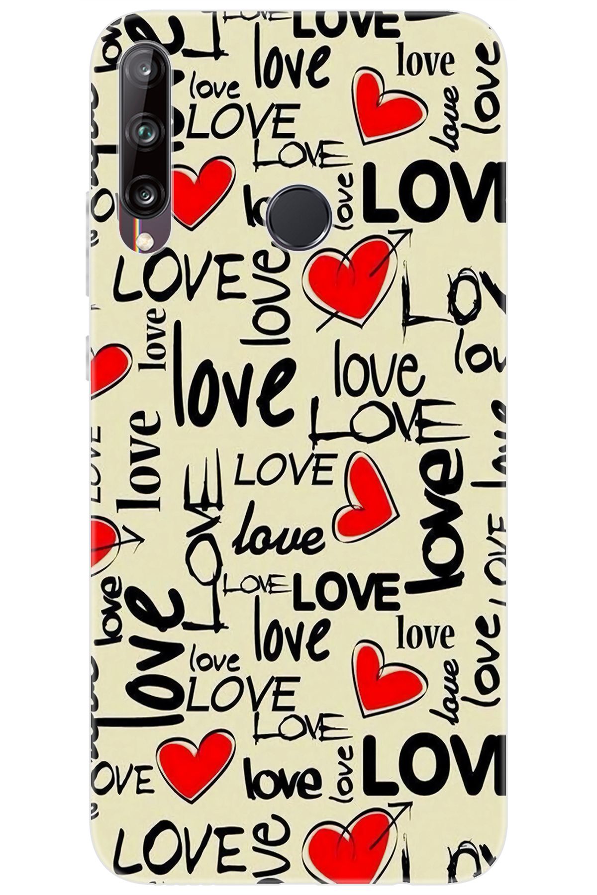 Ceppare Huawei Y7P (ART-L29) Uyumlu Kılıf Desen Baskılı Silikon Love Serisi STK:728 CP-bkBM80G