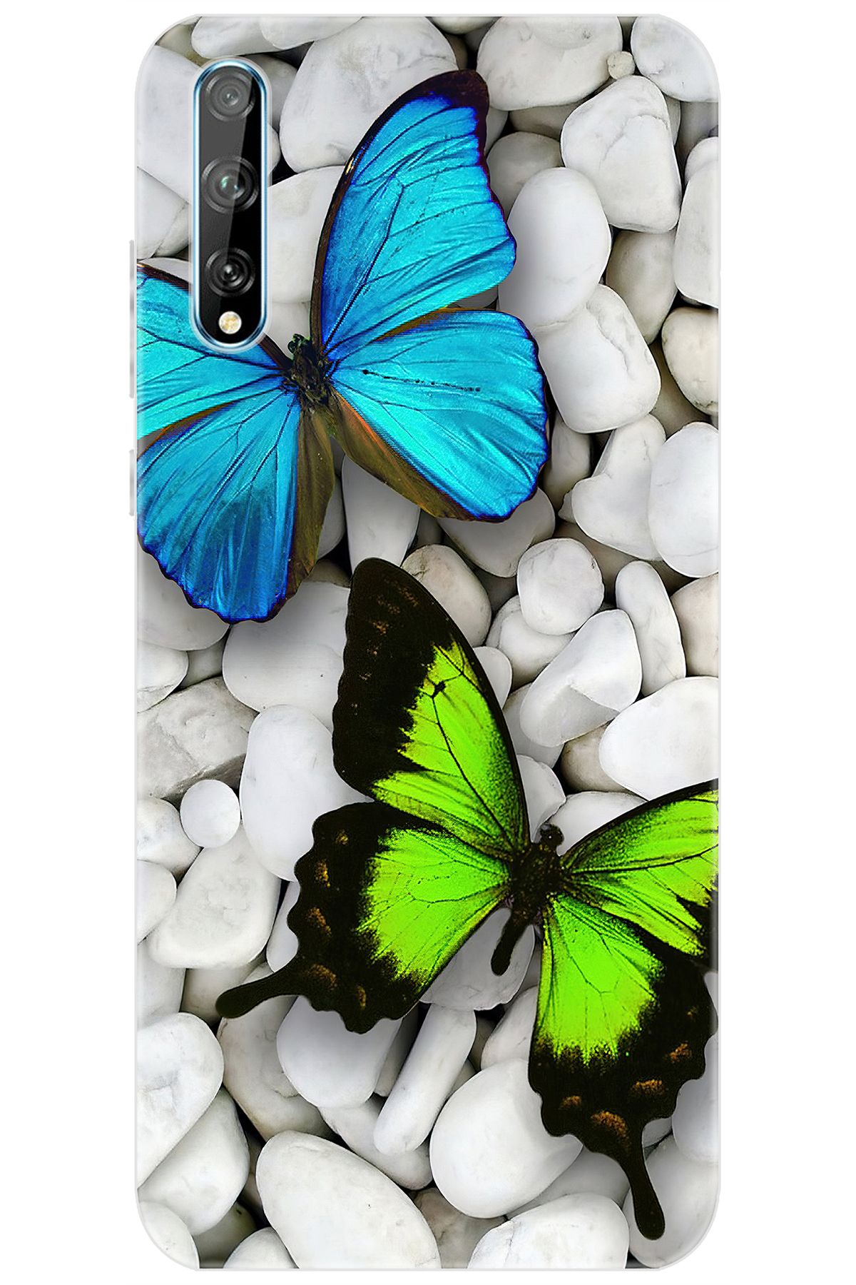 Ceppare Huawei Y8P (AQM-LX1) Uyumlu Kılıf Desen Baskılı Silikon Kelebekler STK:148 CP-qYL3bY9