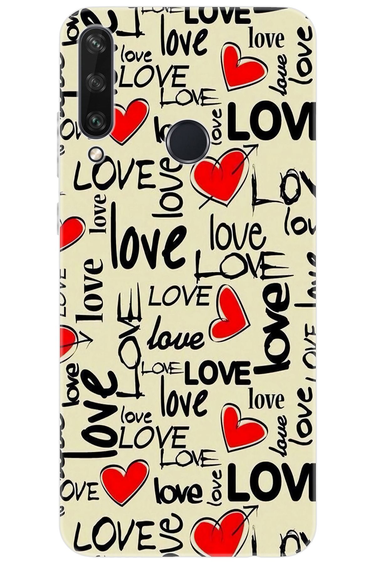 Ceppare Huawei Y6P (MED-LX9N) Uyumlu Kılıf Desen Baskılı Silikon Love Serisi STK:728 CP-QjvcNfp