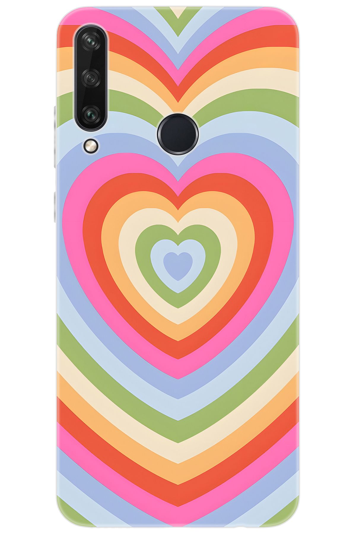 Ceppare Huawei Y6P (MED-LX9N) Uyumlu Kılıf Desen Baskılı Silikon Renkli Kalpler STK:1019 CP-lcOO3YG