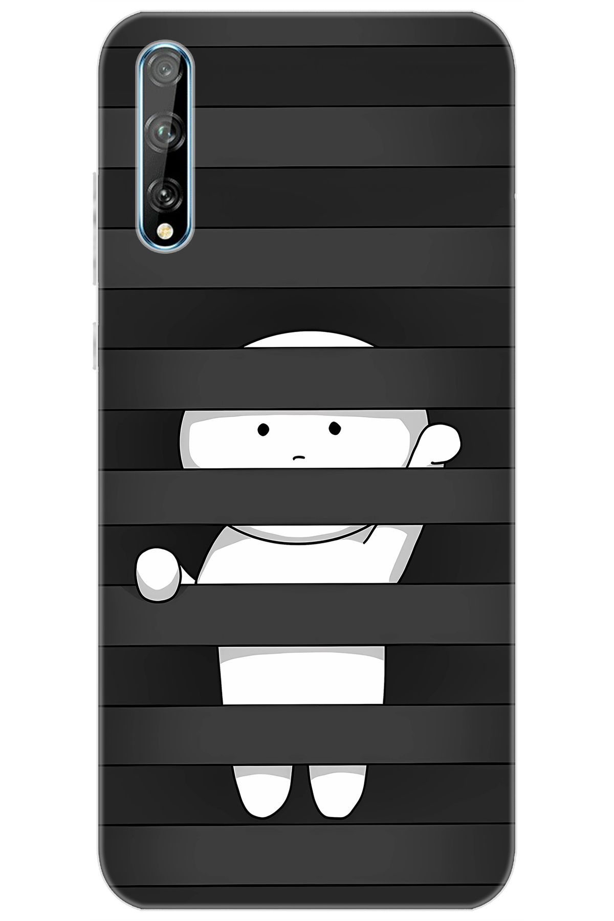 Ceppare Huawei Y8P (AQM-LX1) Uyumlu Kılıf Desen Baskılı Silikon Saklanan Karakter STK:665 CP-cOSxdii