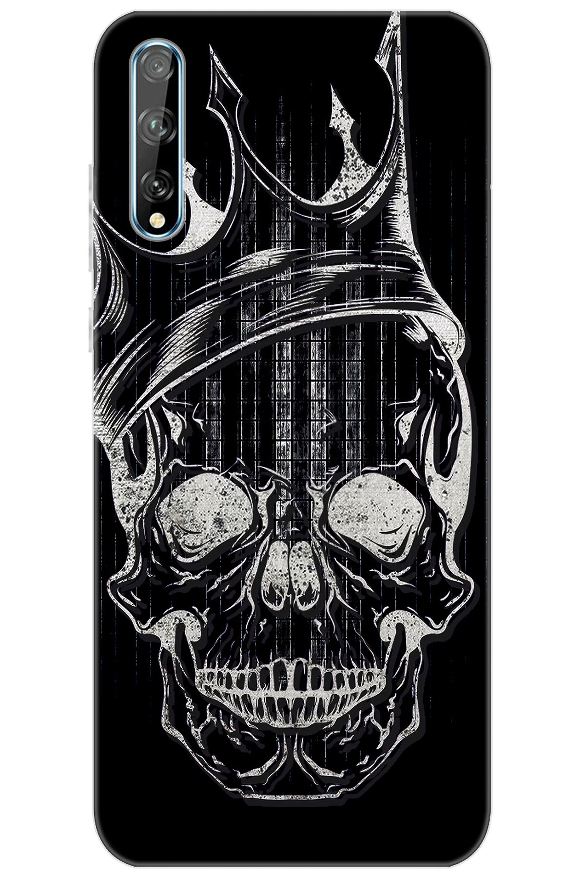Ceppare Huawei Y8P (AQM-LX1) Uyumlu Kılıf Desen Baskılı Silikon Kuru Kafa STK:582 CP-ZkGJ6TS