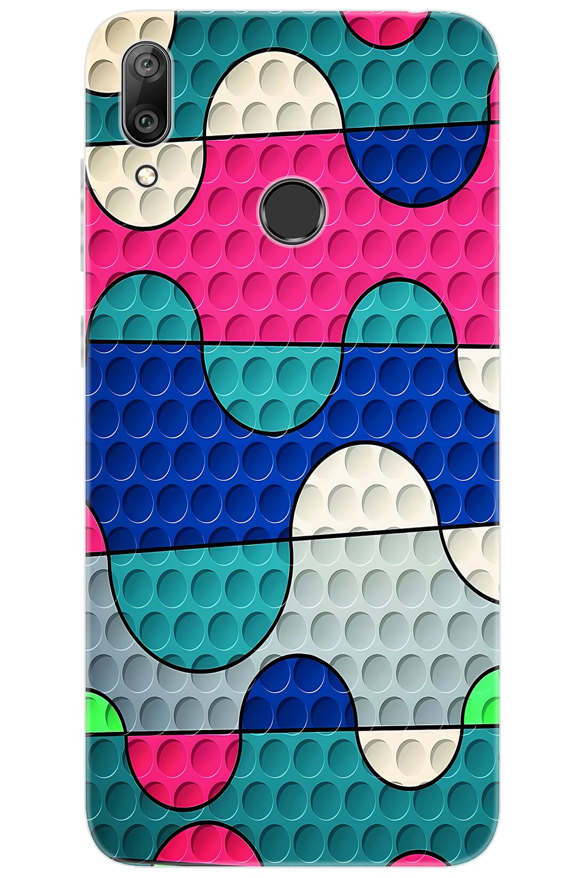 Ceppare Huawei Y7 2019 (DUB-LX1) Uyumlu Kılıf Desen Baskılı Silikon Renk Dalgası STK:629 CP-GODLQg8