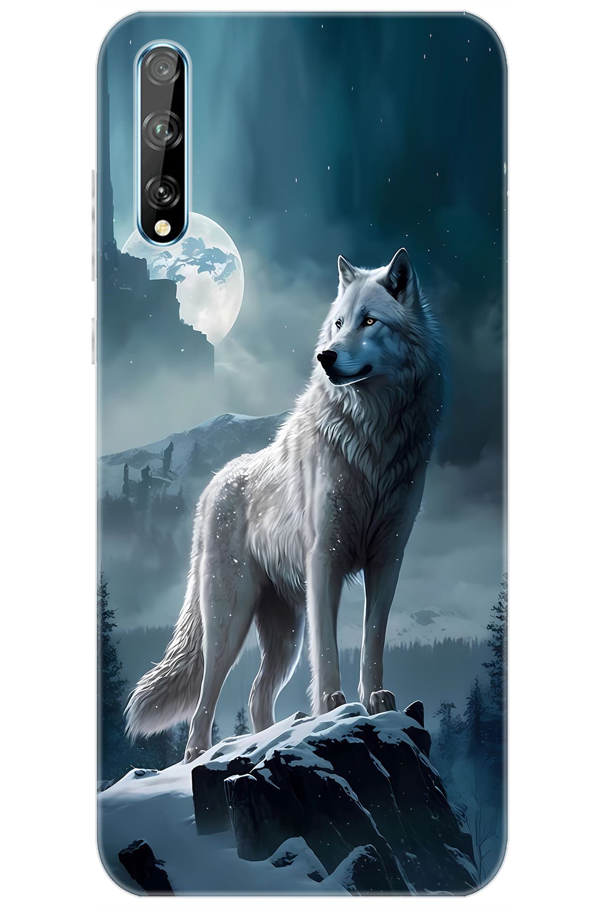 Ceppare Huawei Y8P (AQM-LX1) Uyumlu Kılıf Desen Baskılı Silikon Kurt STK:683 CP-dkNmDa9