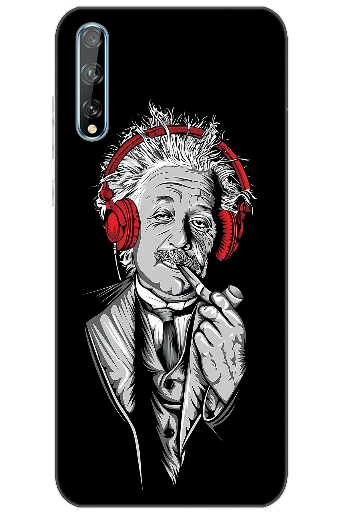 Ceppare Huawei Y8P (AQM-LX1) Uyumlu Kılıf Desen Baskılı Silikon Albert Einstein STK:658 CP-qgWBOHo