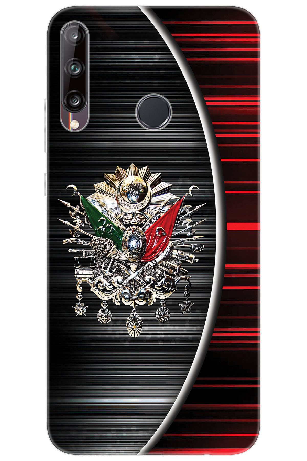 Ceppare Huawei Y7P (ART-L29) Uyumlu Kılıf Desen Baskılı Silikon Osmanlı Tuğra STK:410 CP-uqlETHb
