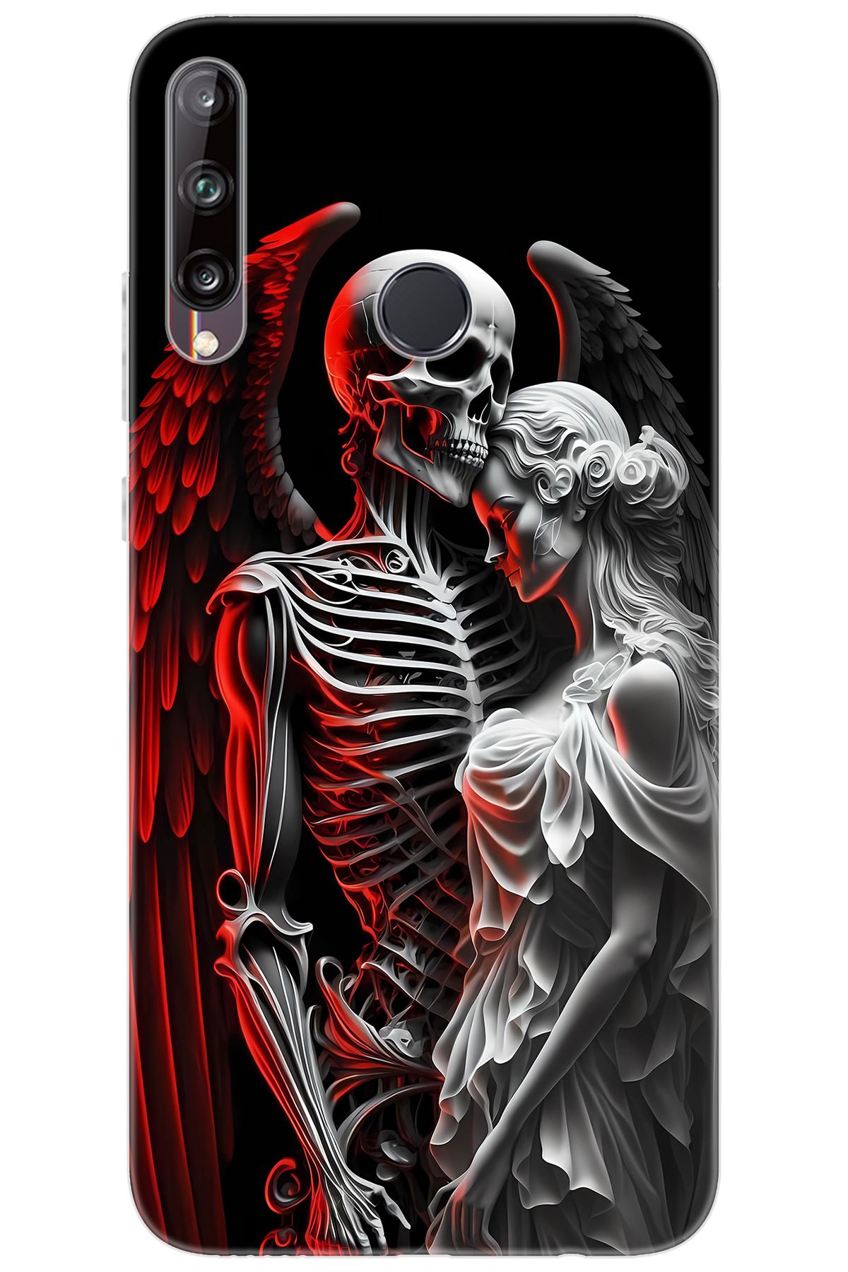 Ceppare Huawei Y7P (ART-L29) Uyumlu Kılıf Desenli Silikon İskelet ve Melek Aşkı STK:644 CP-cA0u5M9