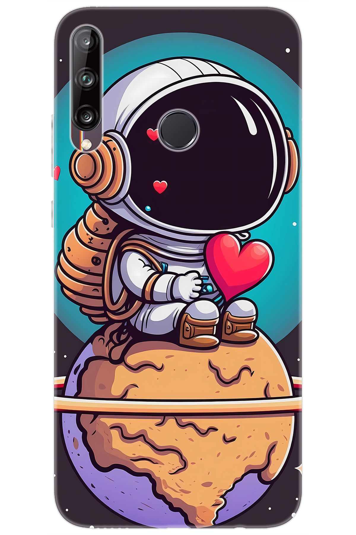 Ceppare Huawei Y7P (ART-L29) Uyumlu Kılıf Desen Baskılı Silikon Astronot Serisi STK:1007 CP-wC3o6xK