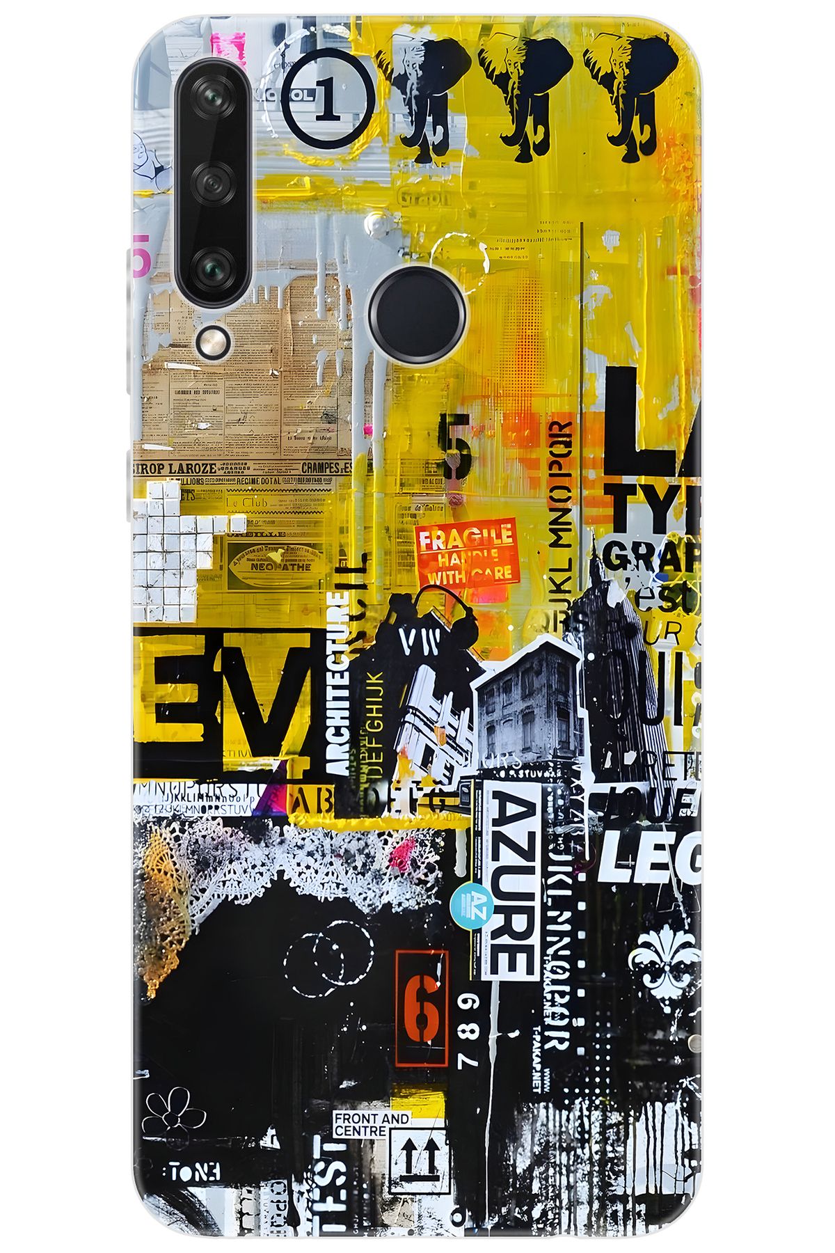 Ceppare Huawei Y6P (MED-LX9N) Uyumlu Kılıf Desen Baskılı Silikon Sokak Sanatı STK:706 CP-3BM0FVv