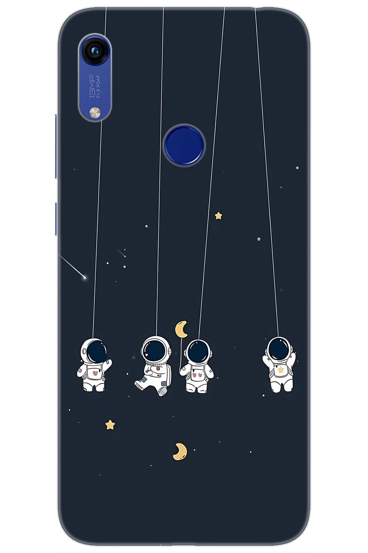 Ceppare Huawei Y6 2019 (MRD-LX1) Uyumlu Kılıf Desen Baskılı Silikon Astronot STK:663 CP-3sDMSJQ